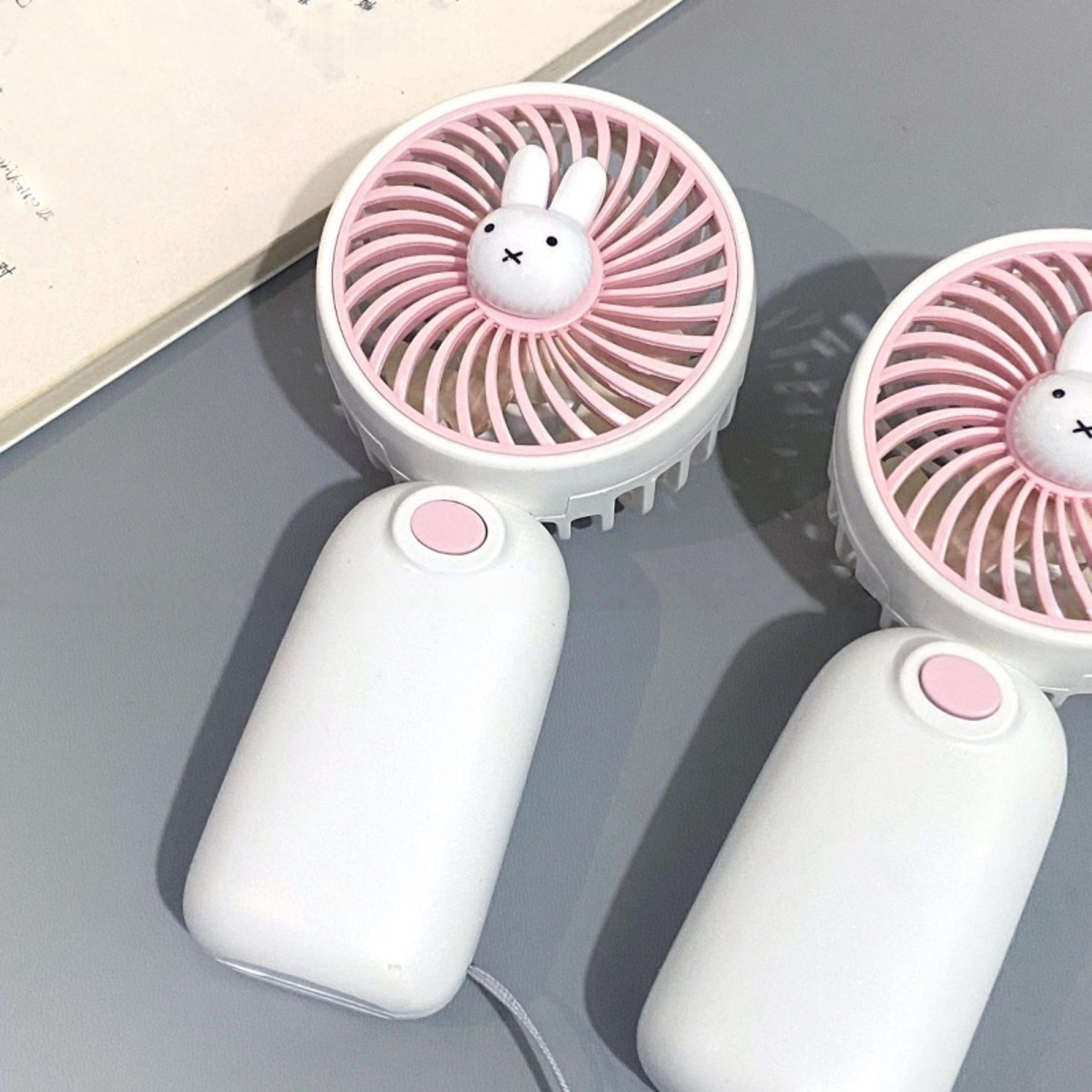 miffy bunny portable handheld fan cute usb rechargeable mini fan for travel & school