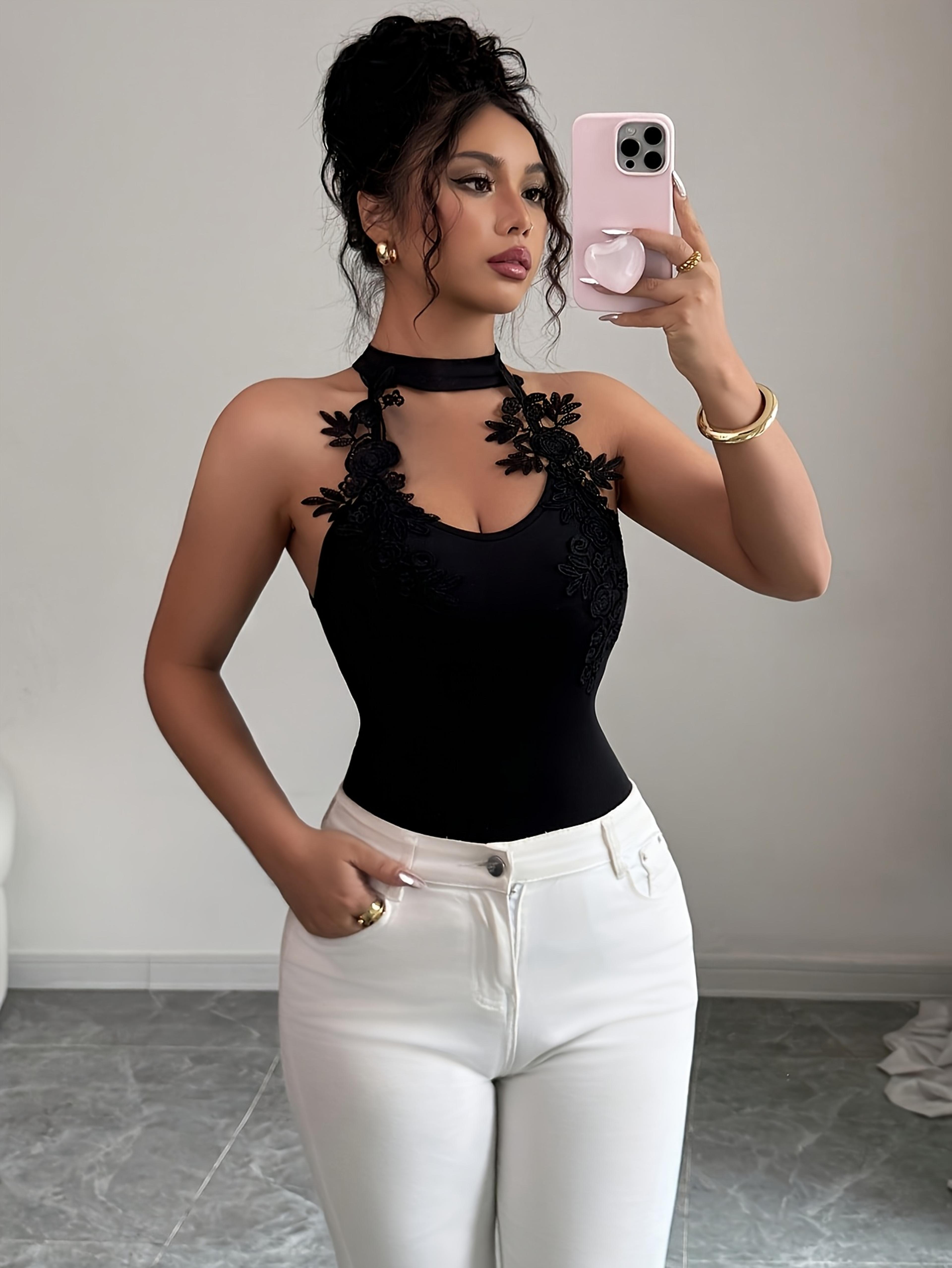 backless halter top for women lace halter top backless tank top y2k going out top