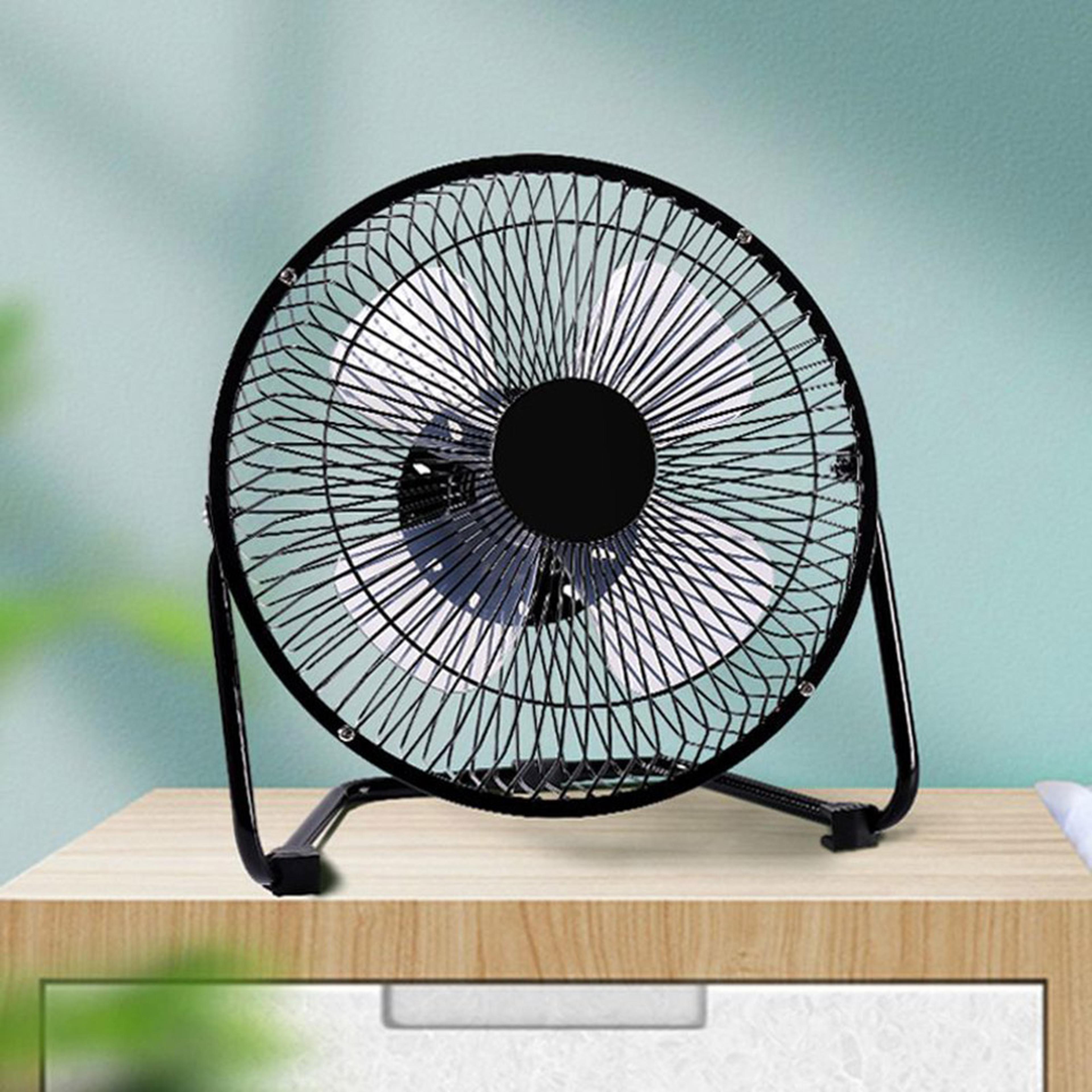 portable usb desk fan mini desktop cooling fan with adjustable rotation for home office & travel