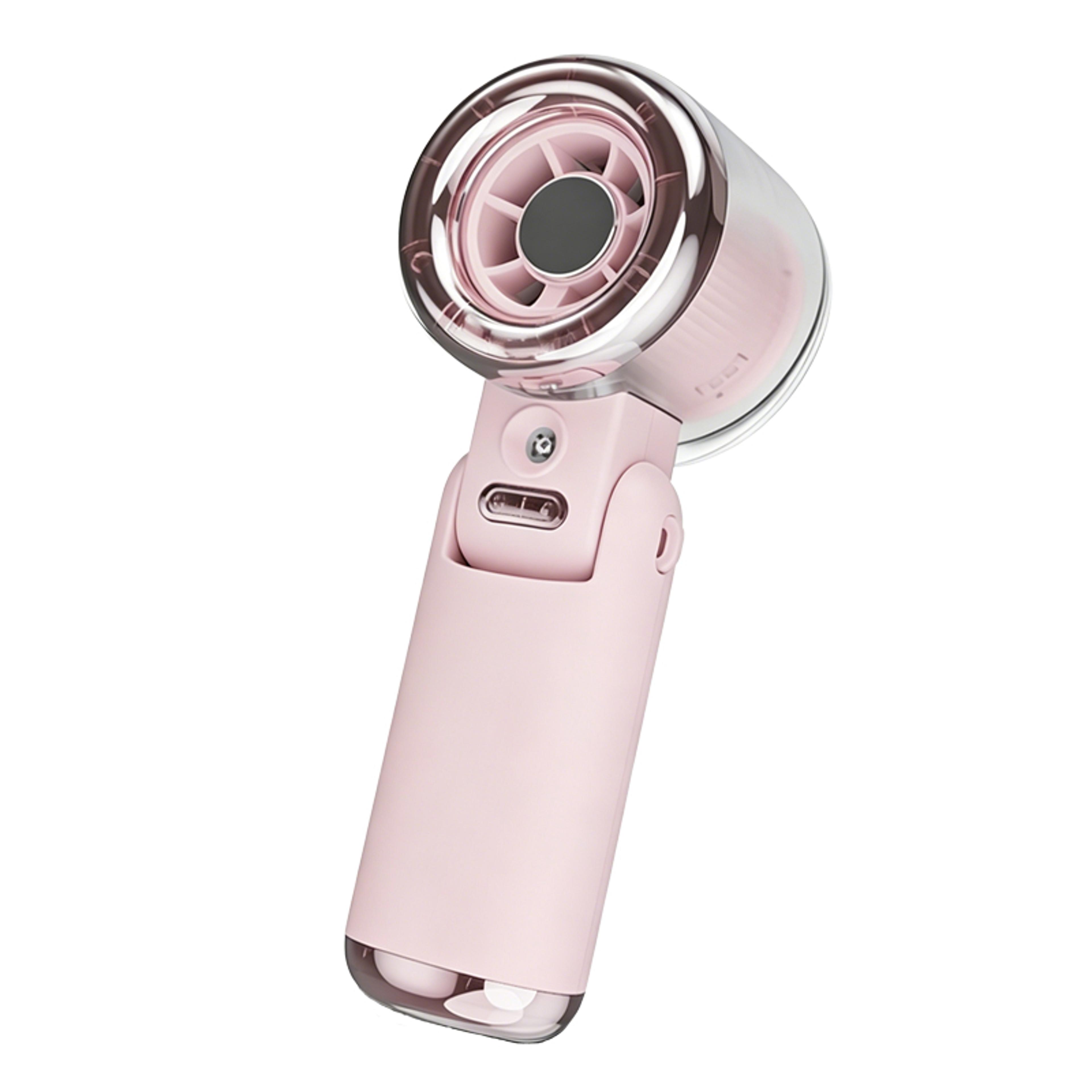 portable mist fan usb rechargeable handheld neck hanging personal cooling fan
