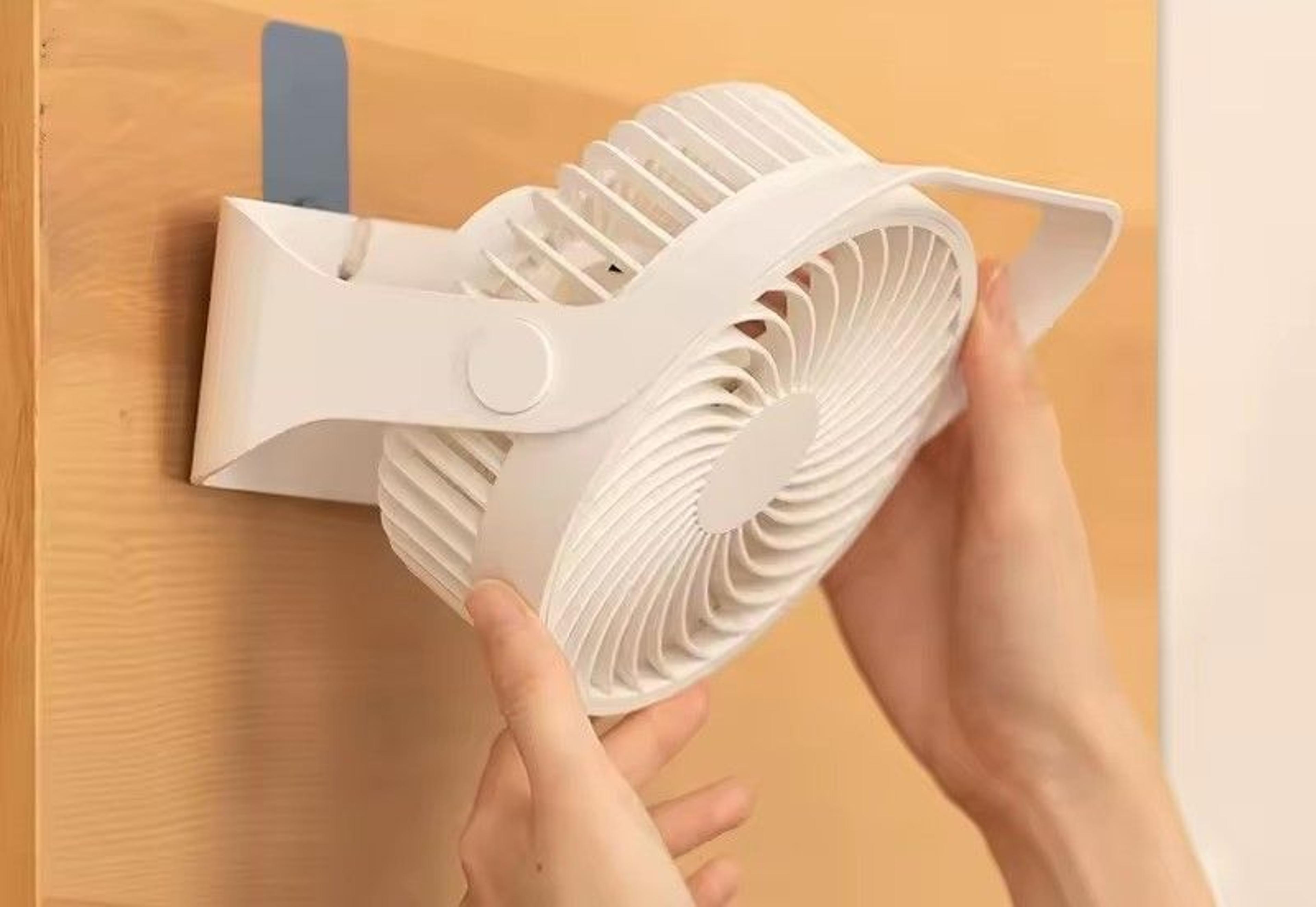 portable usb rechargeable desk fan with hook speed quiet personal cooling fan