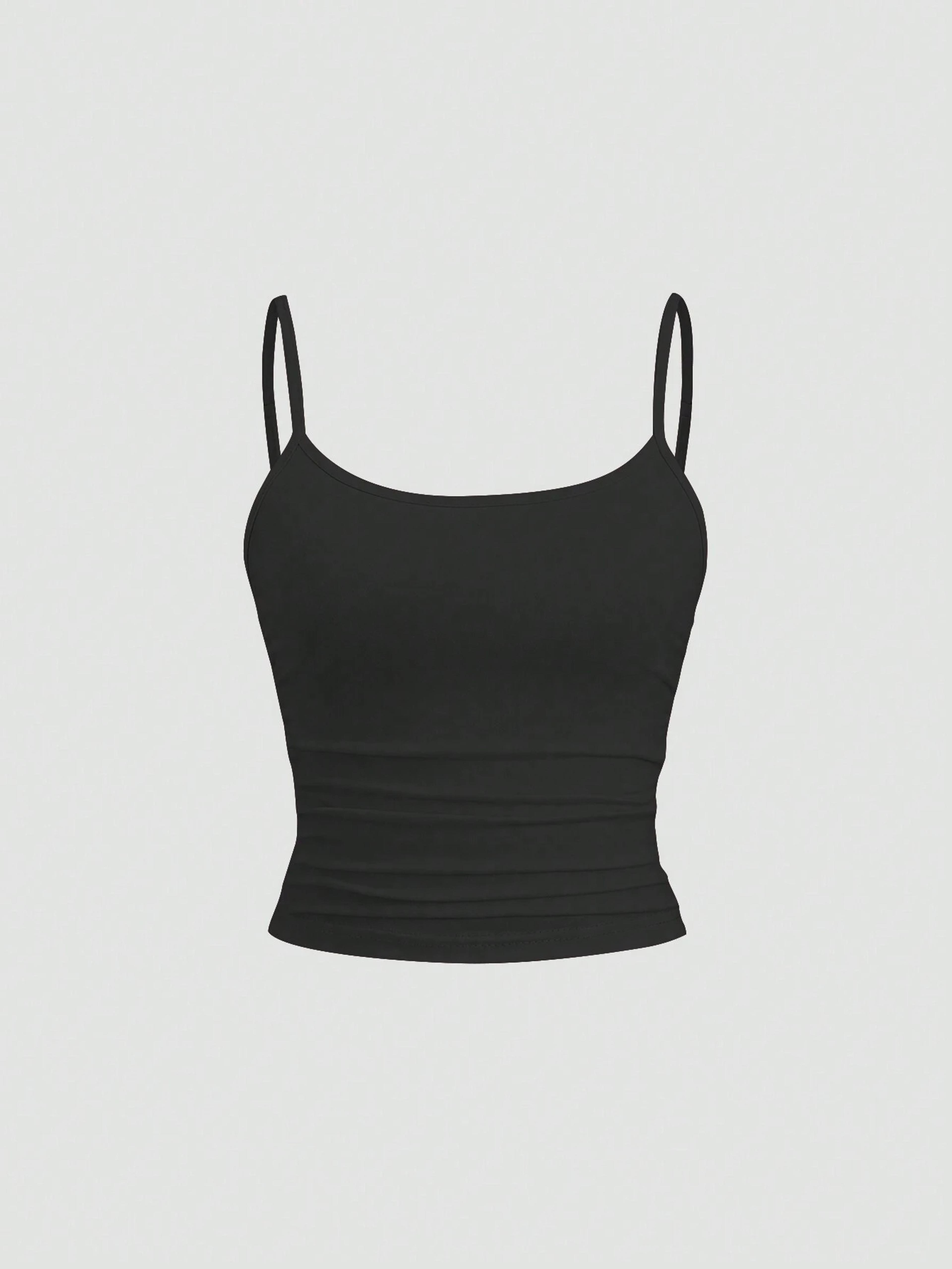 backless cami top for women slim fit spaghetti strap crop top