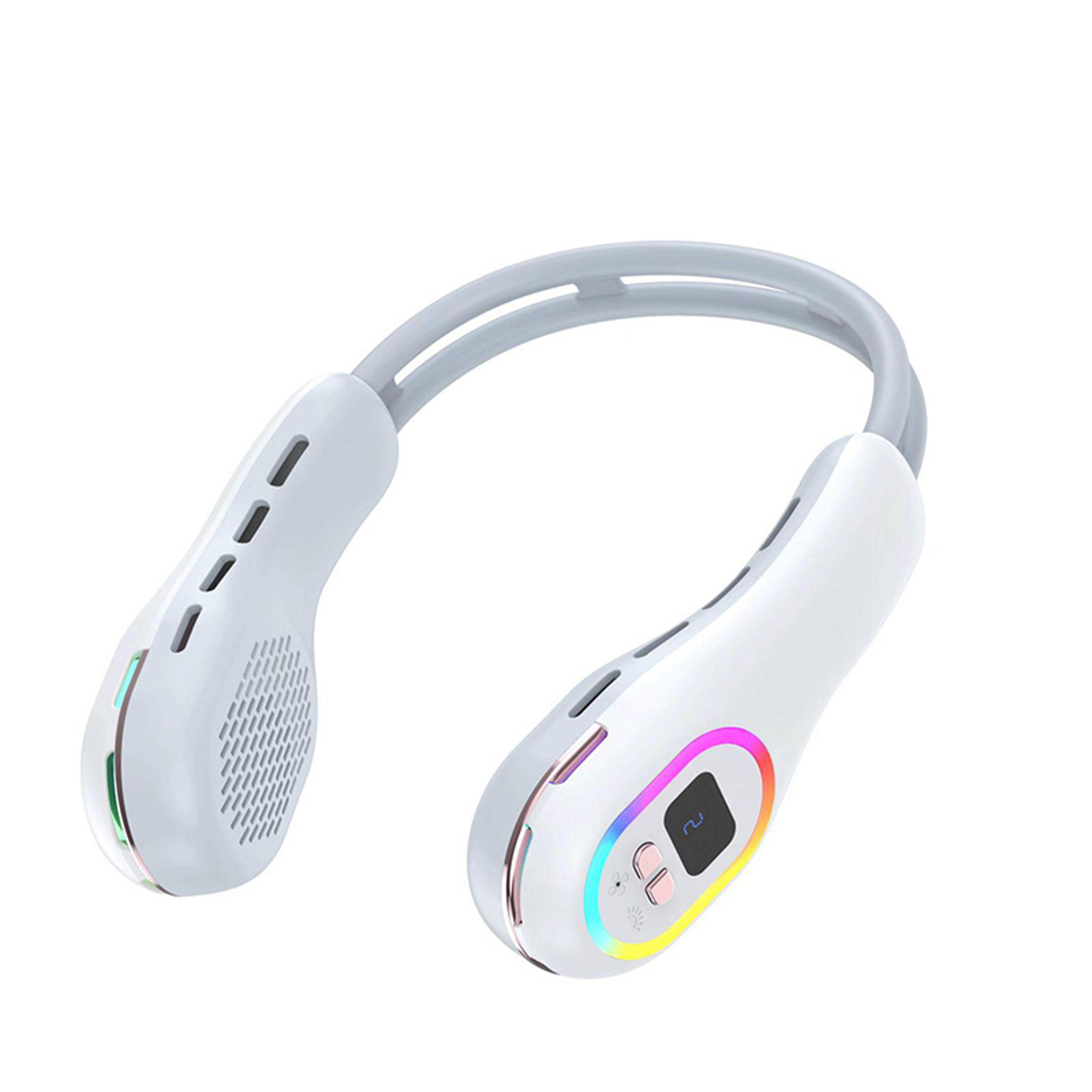 portable neck fan rechargeable bladeless wearable cooling fan with adjustable airflow