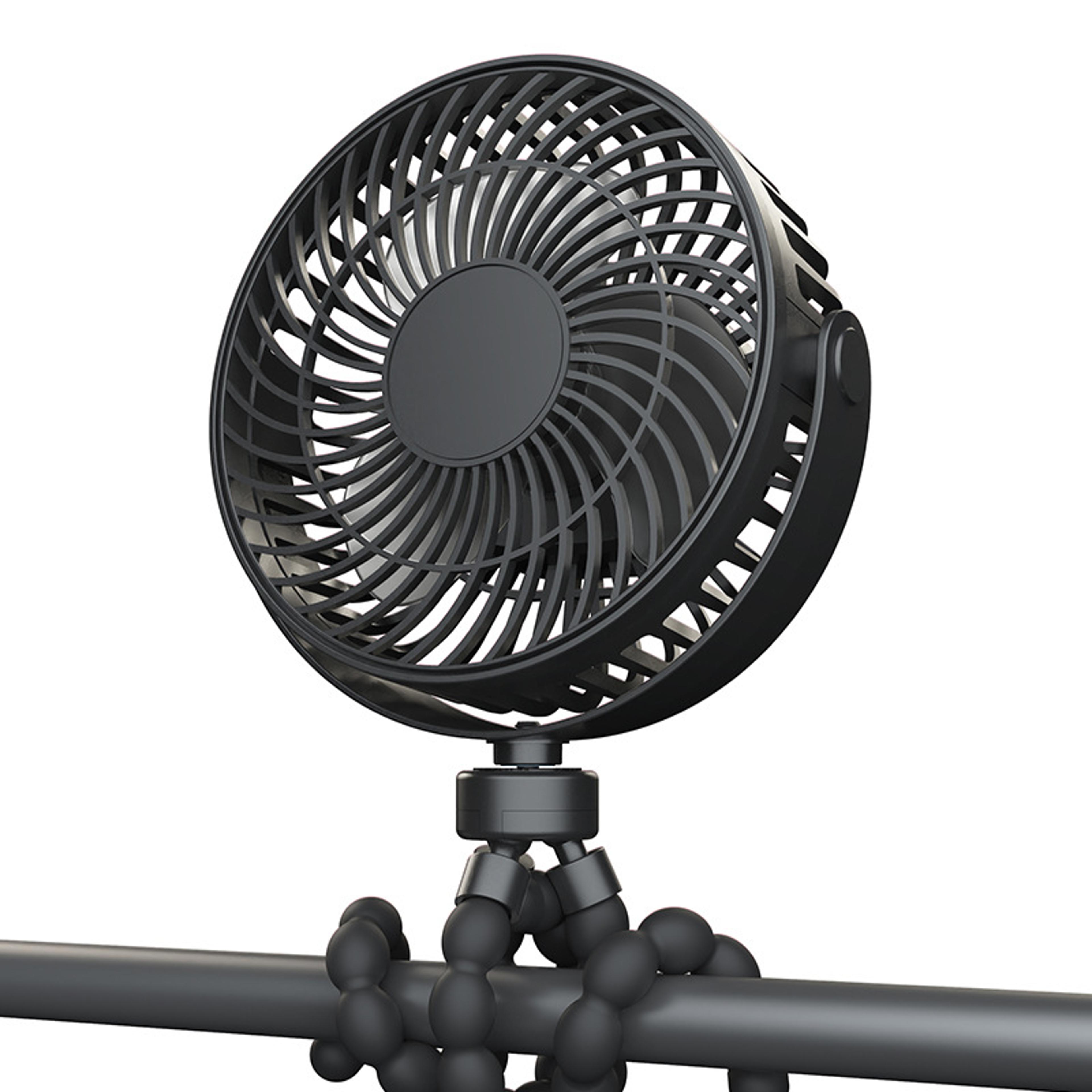 stroller fan usb rechargeable portable clip on fan with flexible tripod