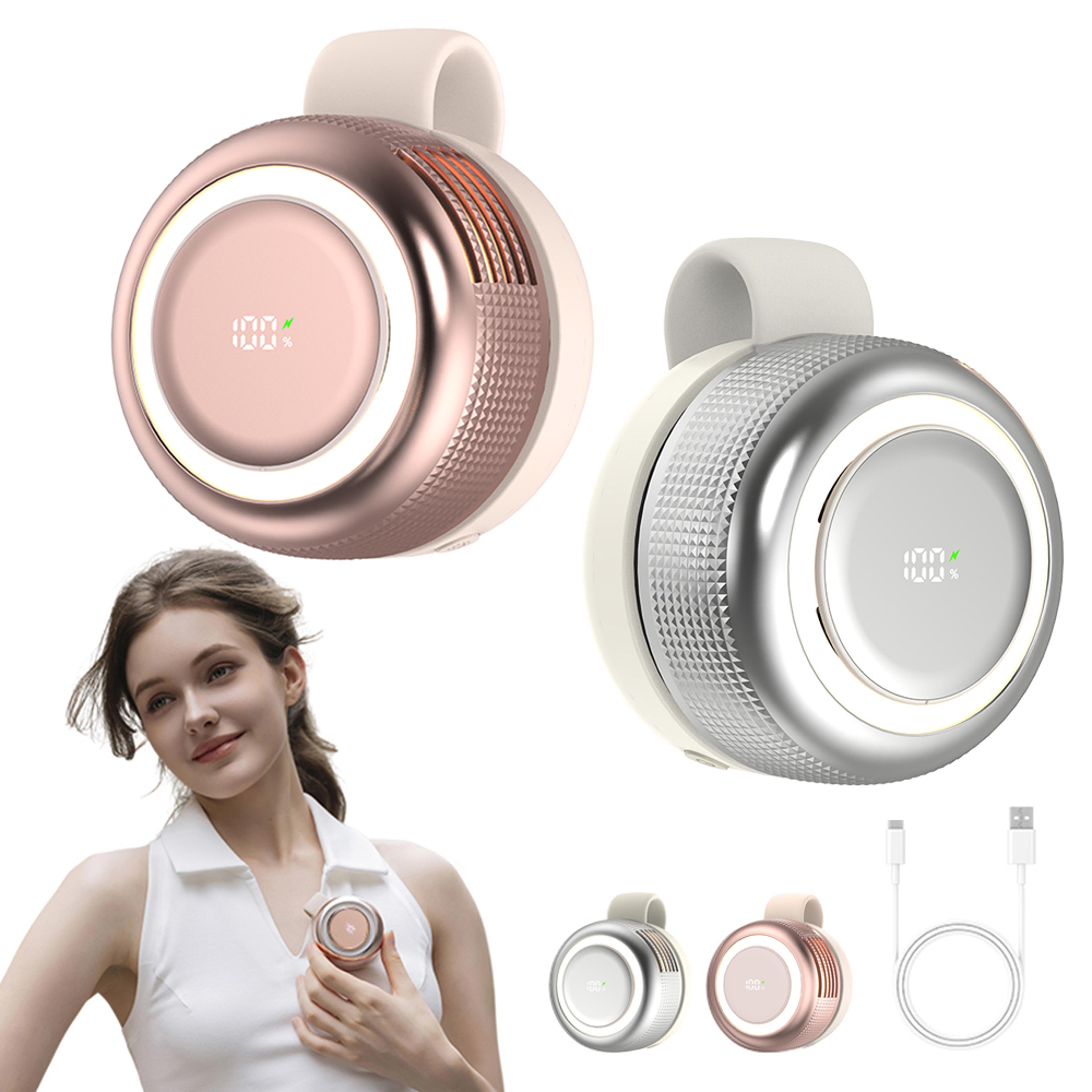 portable clip fan with airflow and digital display