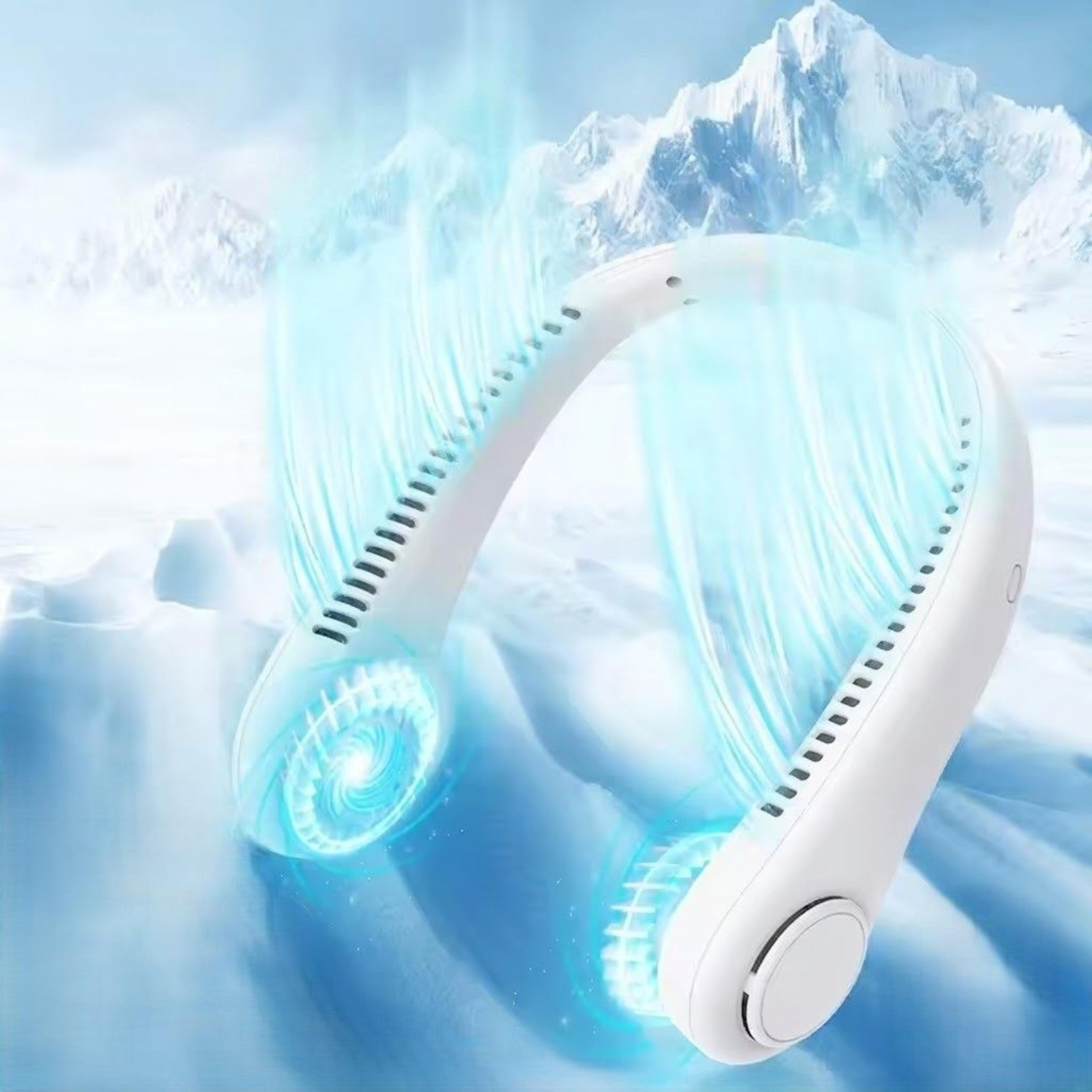 neck fan usb rechargeable bladeless neck fan for hands-free outdoor cooling