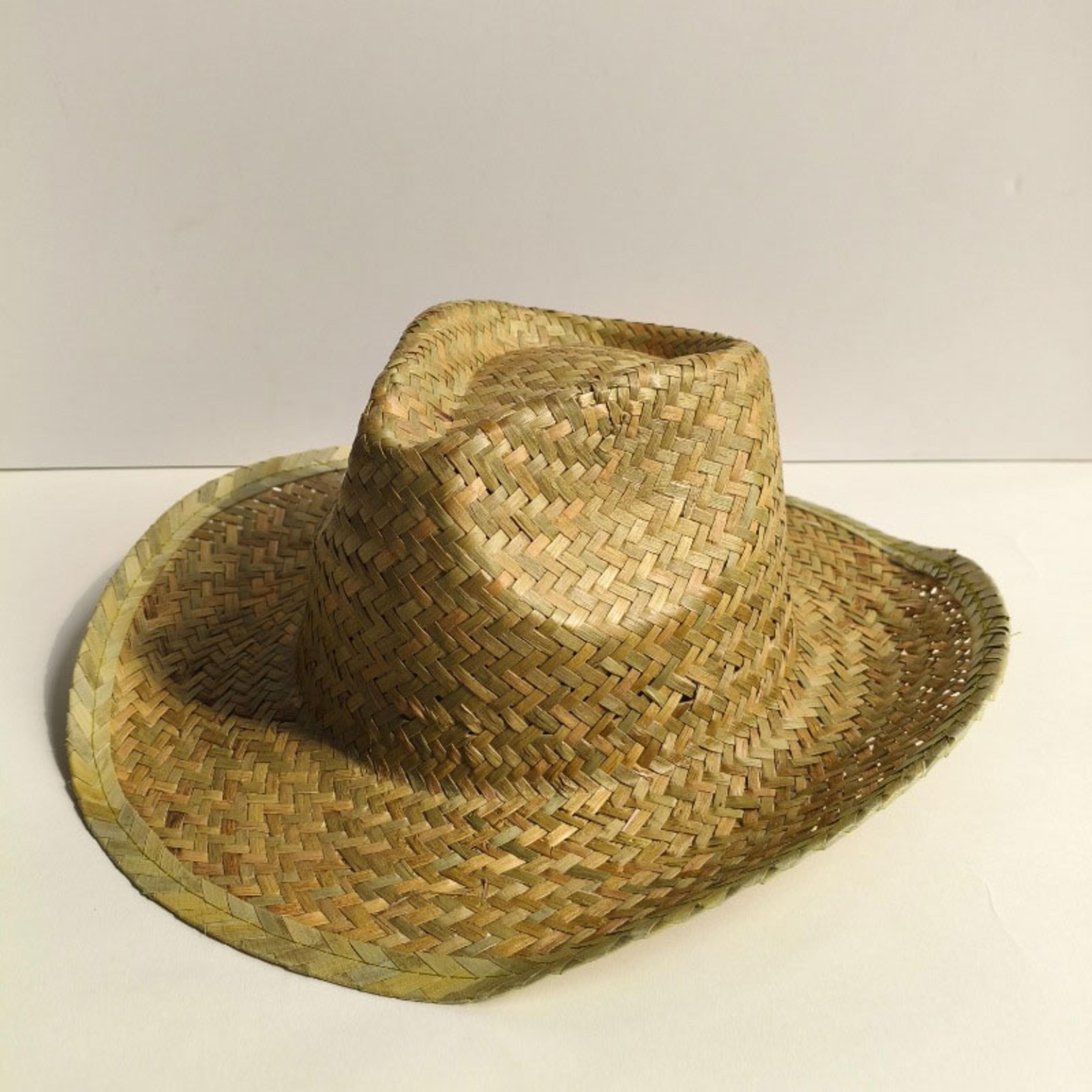 wide brim straw cowboy hat for men & women western beach sun hat