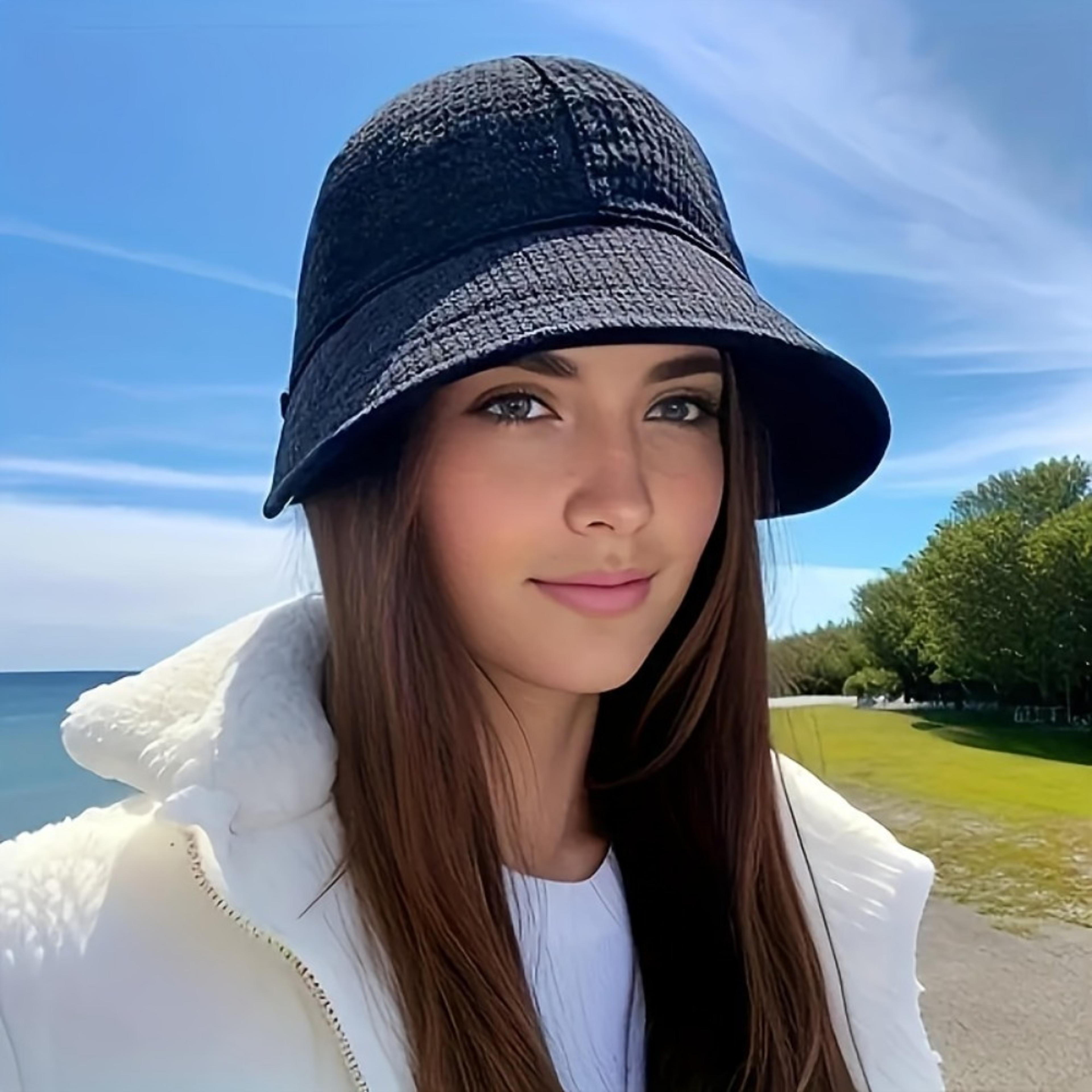 women's adjustable sun protection baseball cap with waffle texture for beach travel & summer