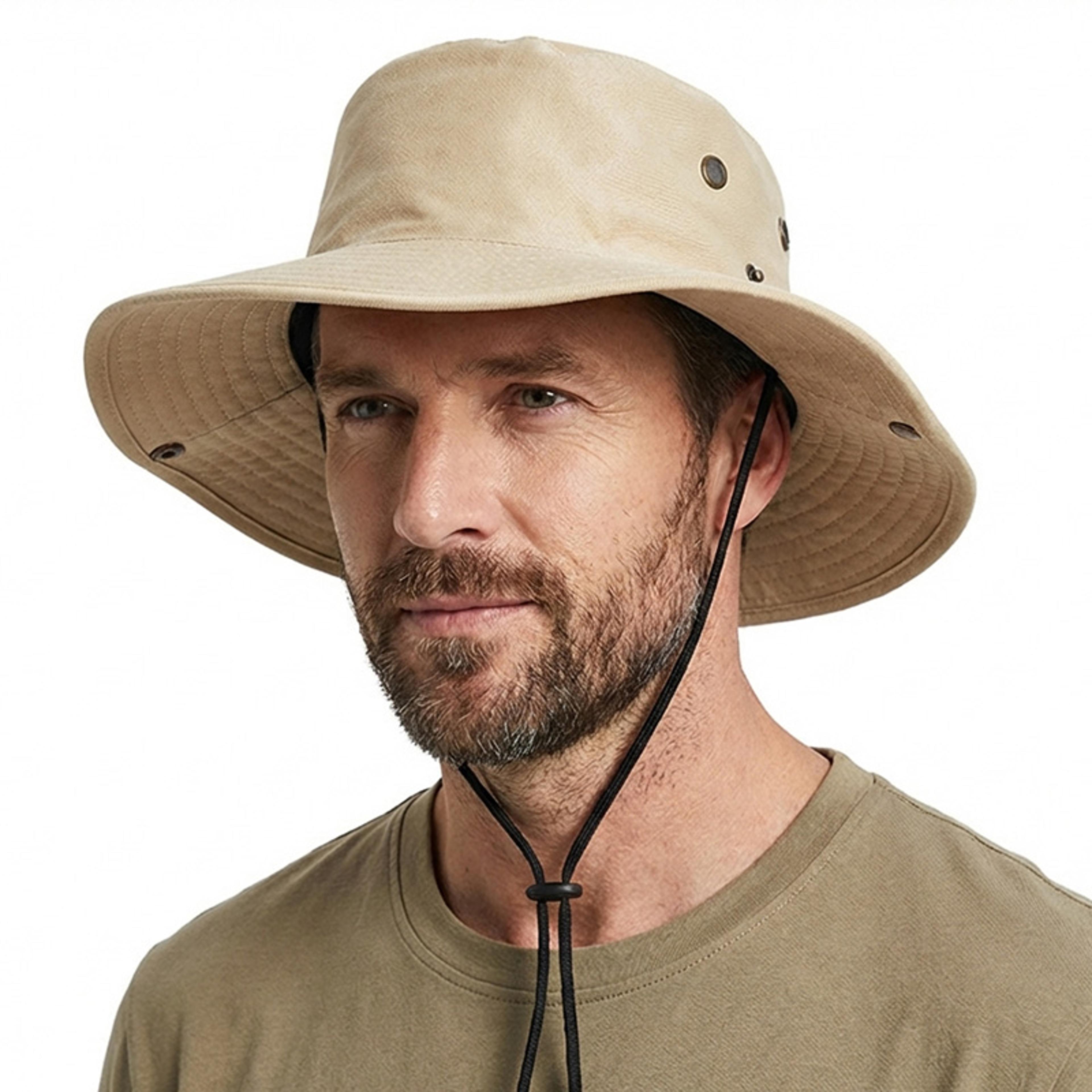wide brim sun protection bucket hat for fishing, hiking & outdoor summer adventures