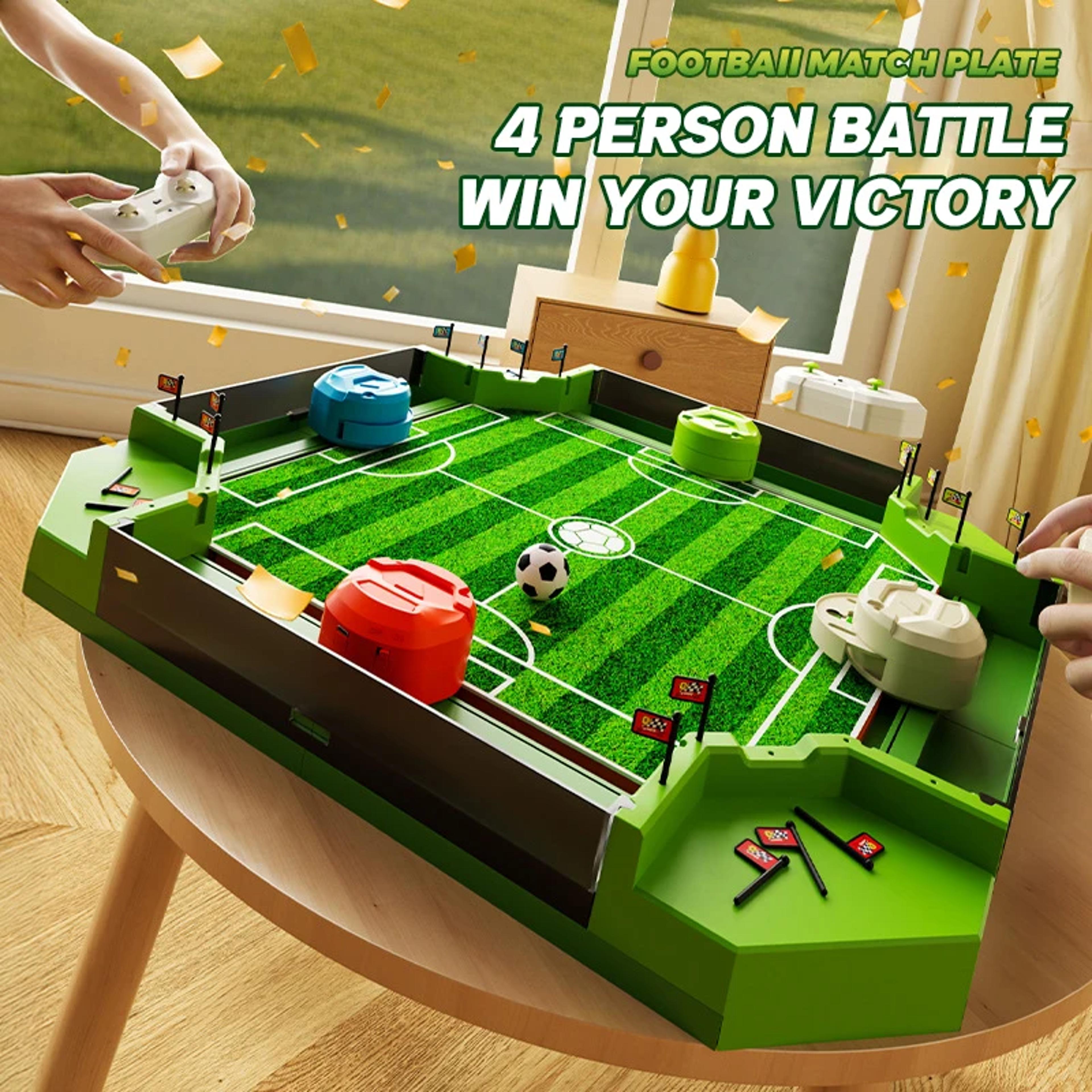four-players soccer tabletop game, interactive remote control football toy, mini desktop sports competition set
