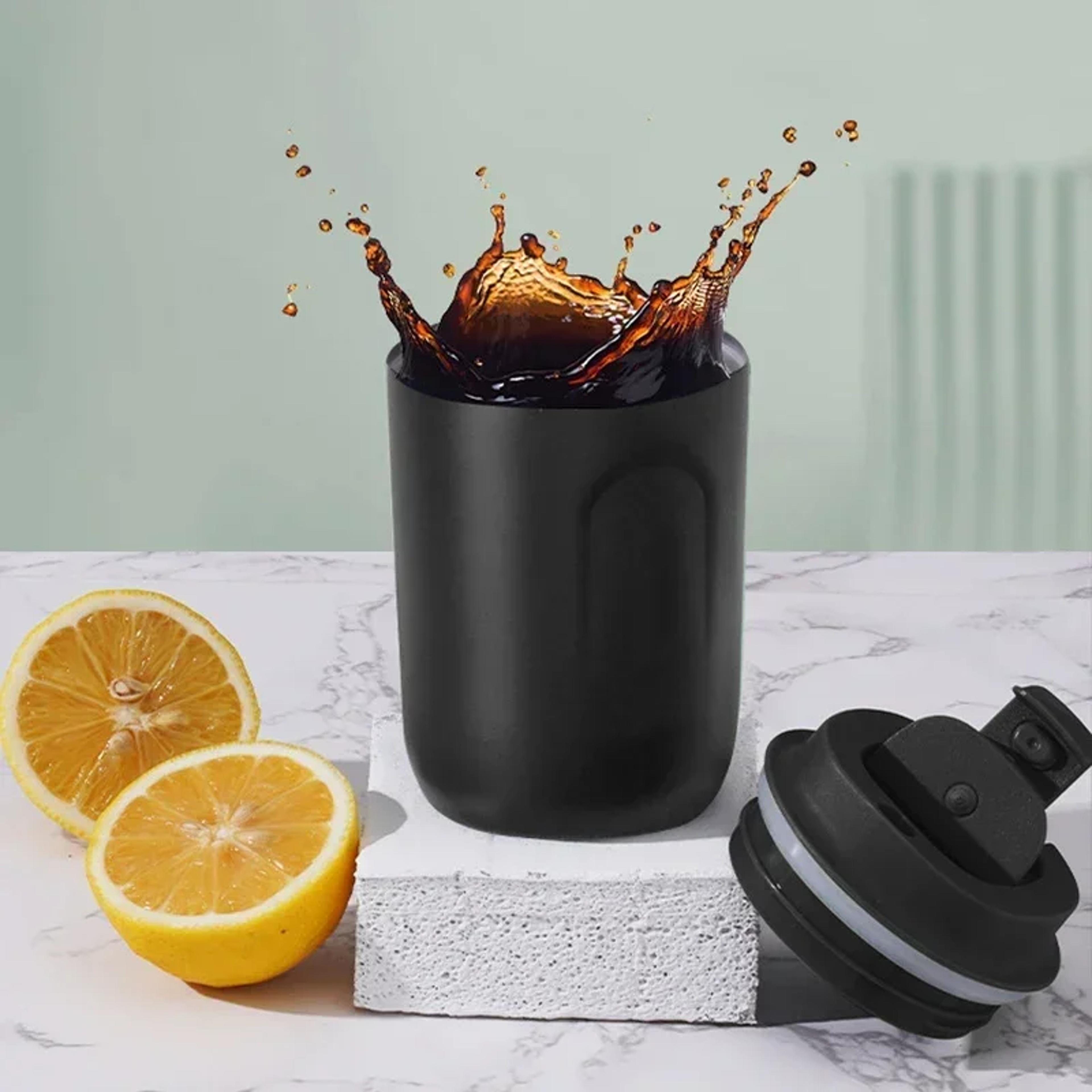 mini thermos bottle coffee mug stainless steel, leakproof vacuum flask double wall tumbler