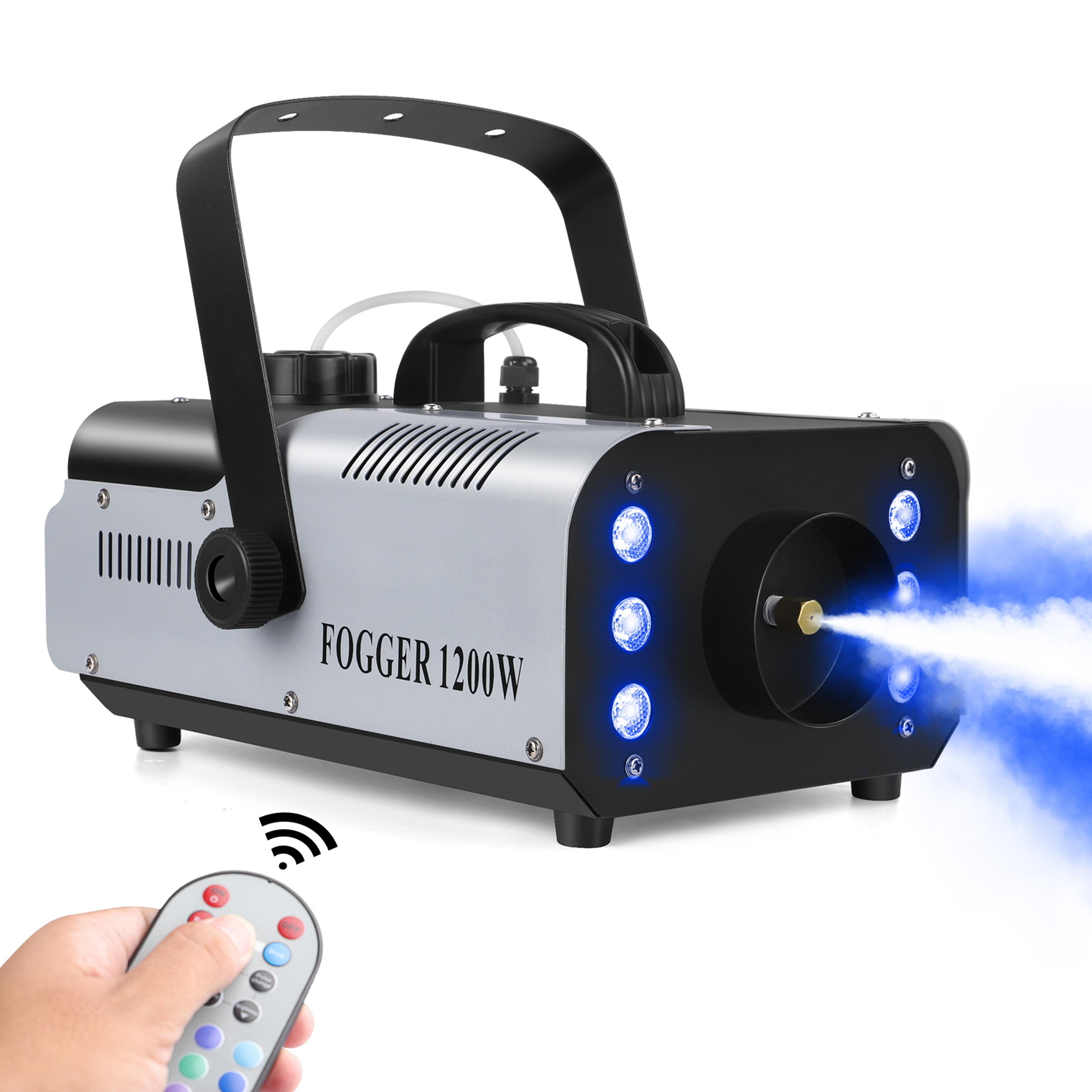 fog machine with remote fogger, disco colorful smoke machine for dj christmas party effects