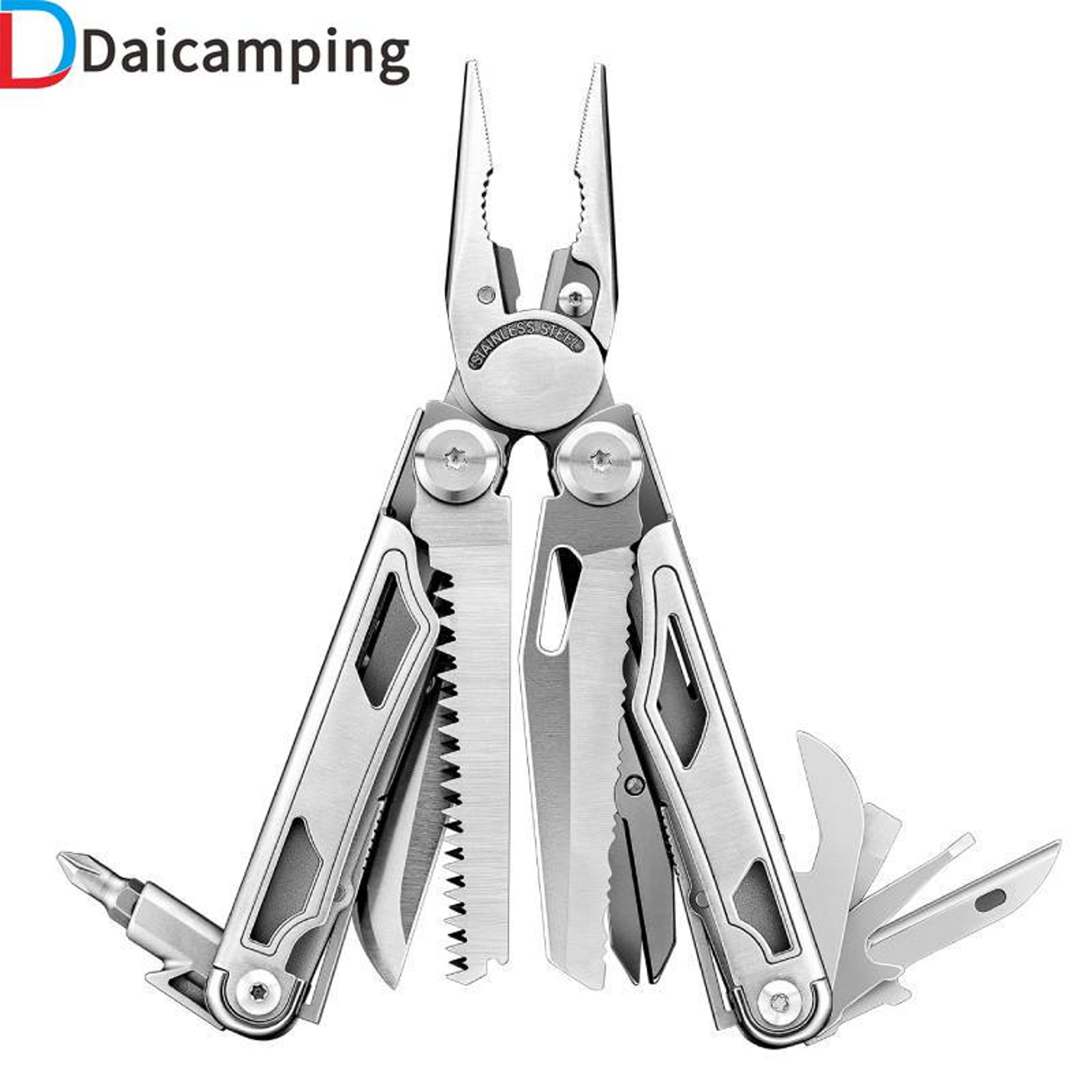 multifunctional foldable edc folding knife, extra cutter clamp multi tools, clip pliers multi-tool