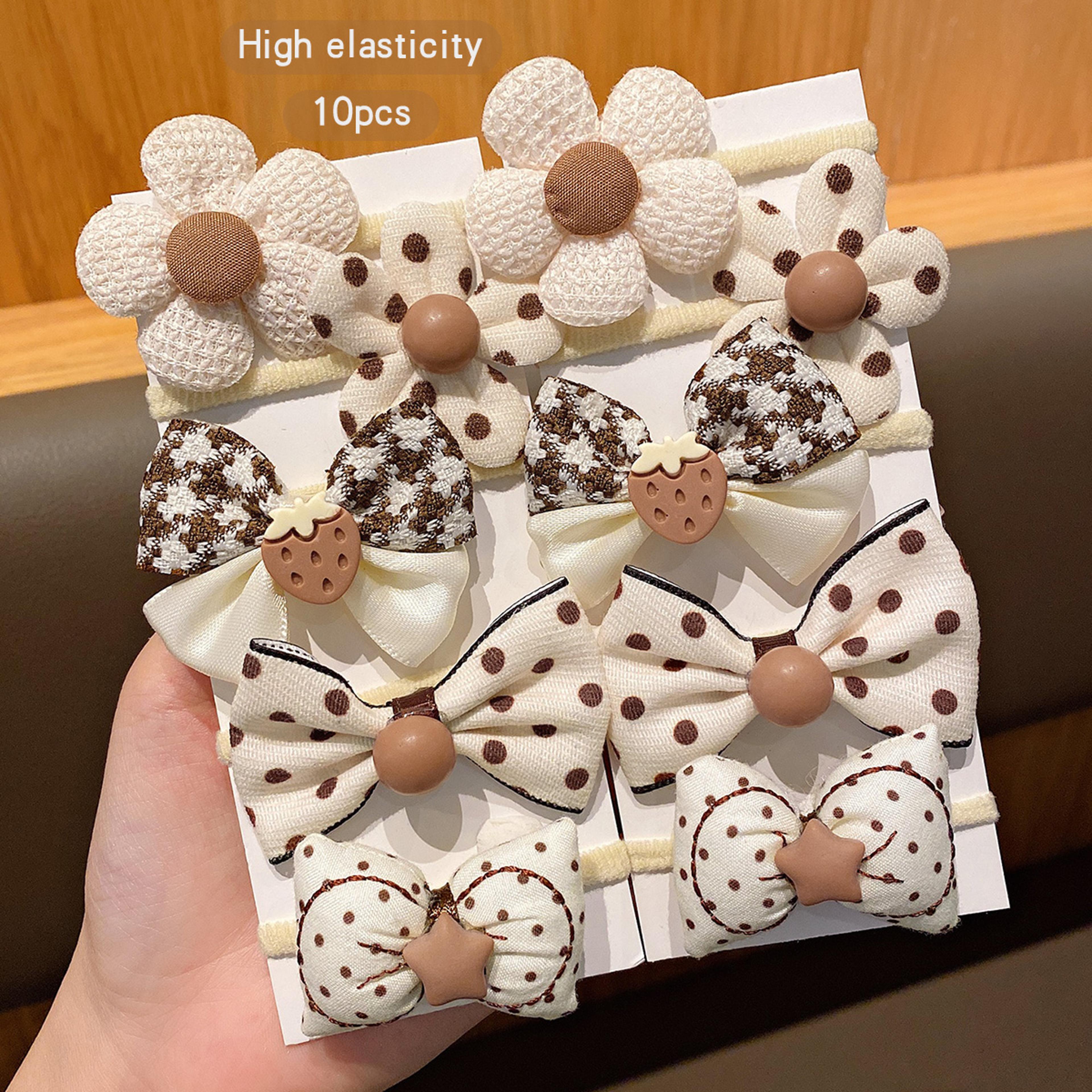 sweet flower bow elastic bands, cute hair accessories suitable for daily use, comfortable ponytail holders