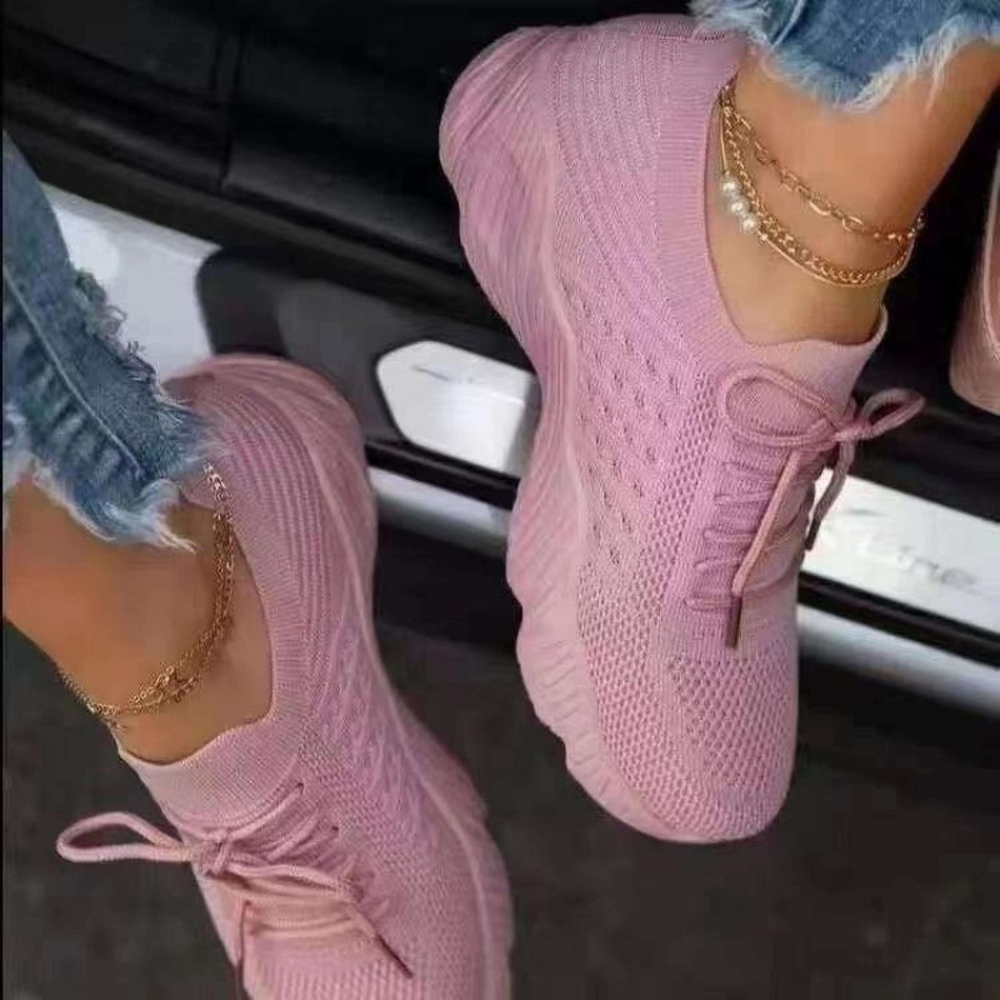 breathable women's sneakers, casual socks shoes, lace up flats, female spring vulcanized running shoes