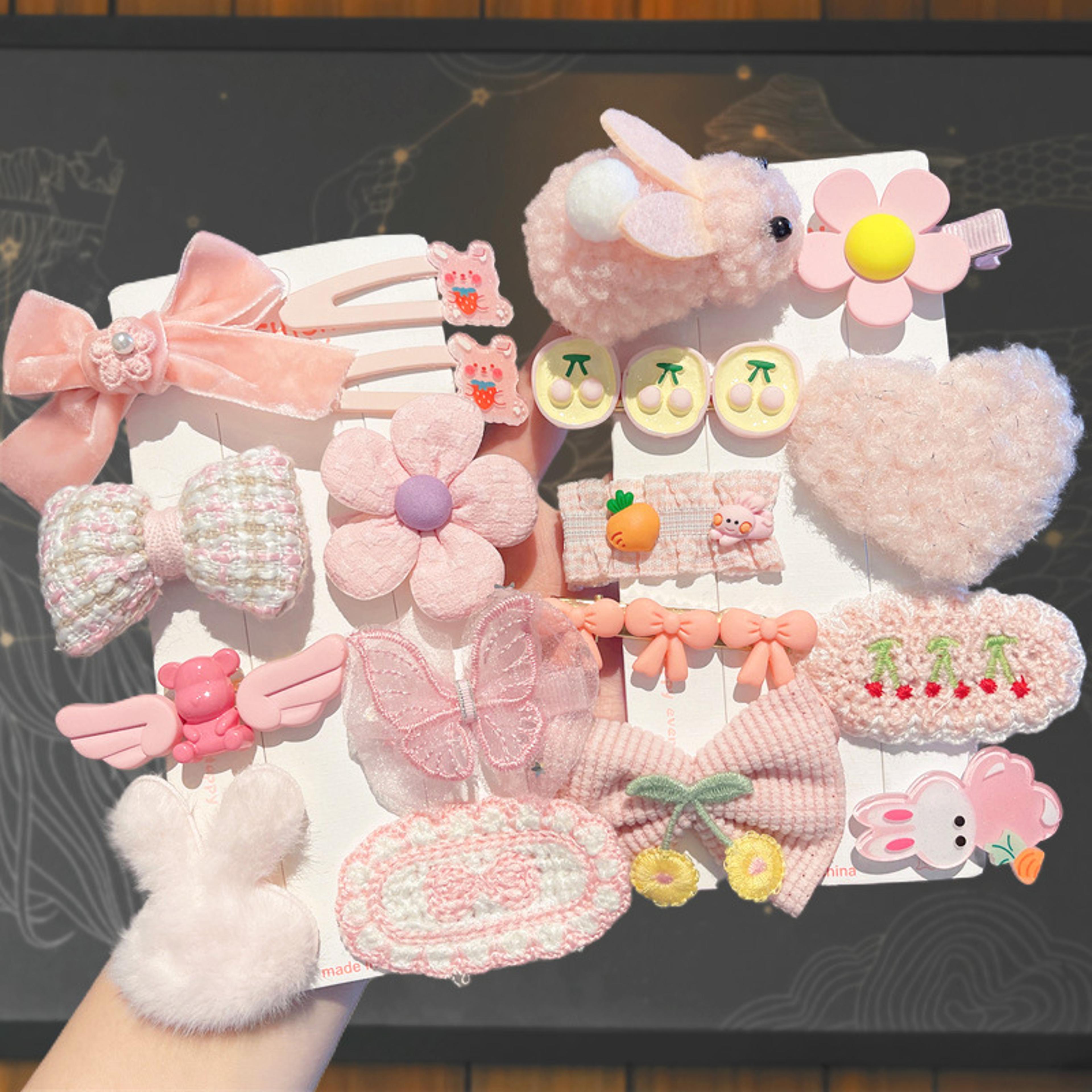 cute headdress girl hairpins, children's plush hair clip for autumn and winter, baby hair accessory high appearance clip