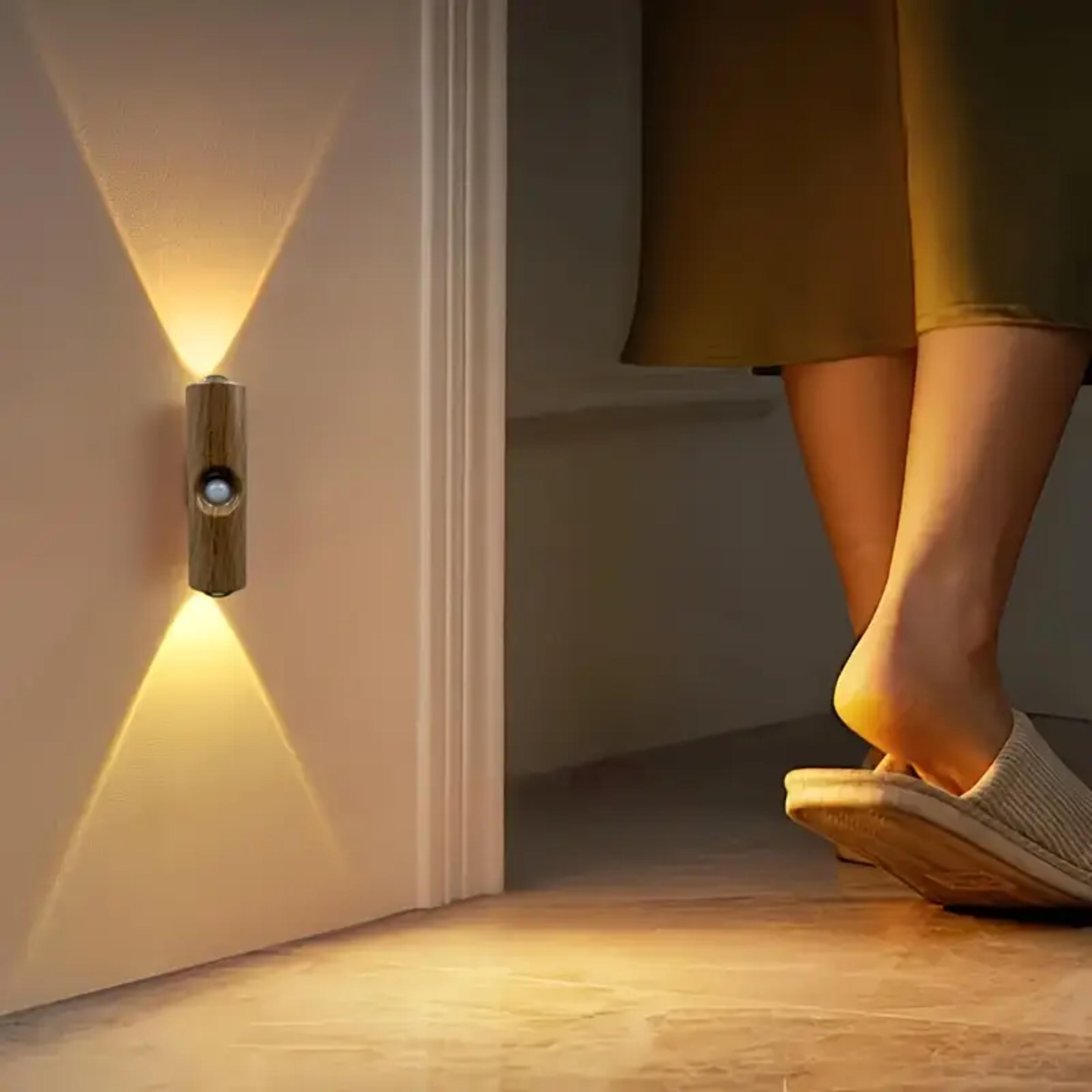 rechargeable led wall lamp, motion sensor led smart light, bedside night light for living room bedrooms hallway