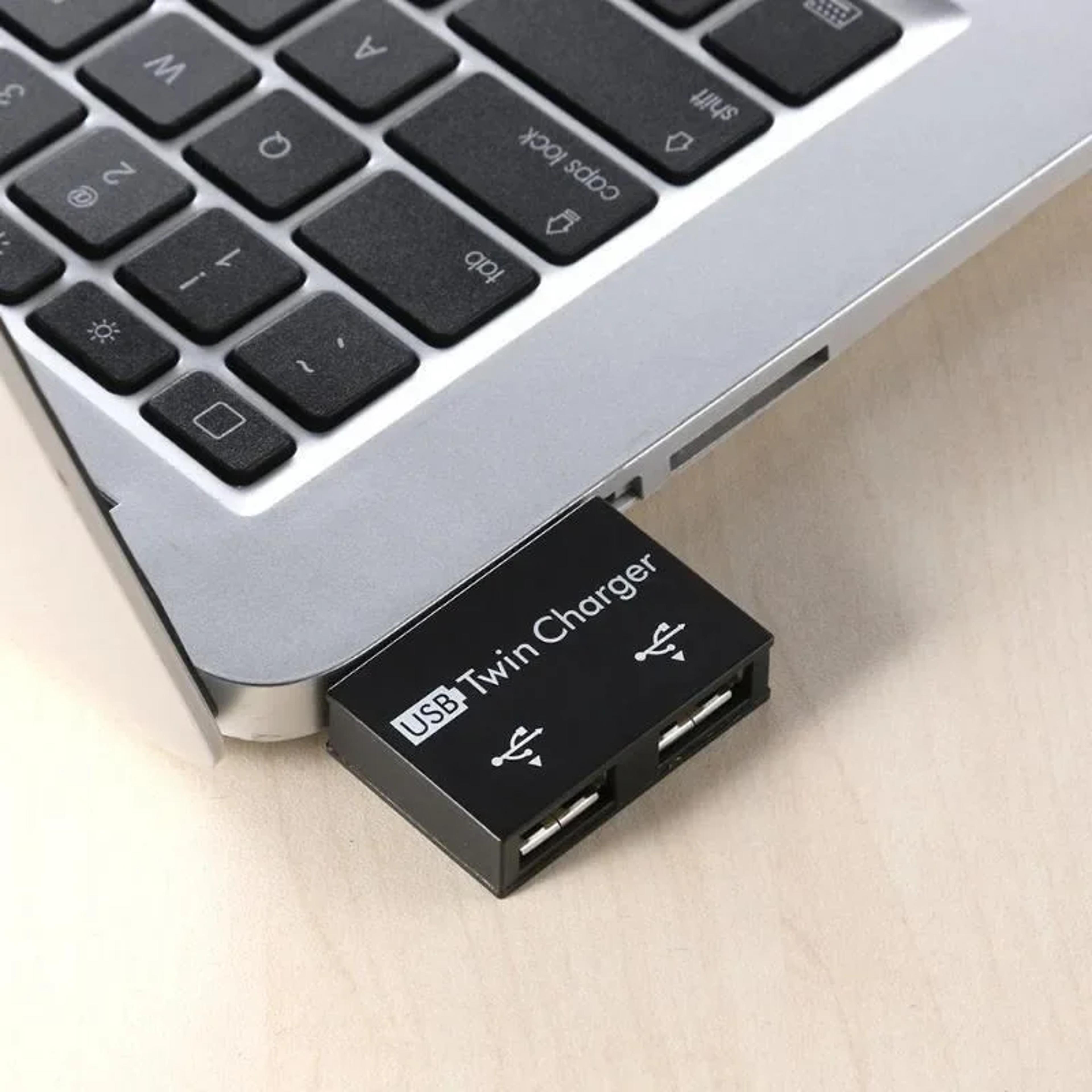 usb hub adapter converter for phone laptop pc, 1 male to 2 port female splitter