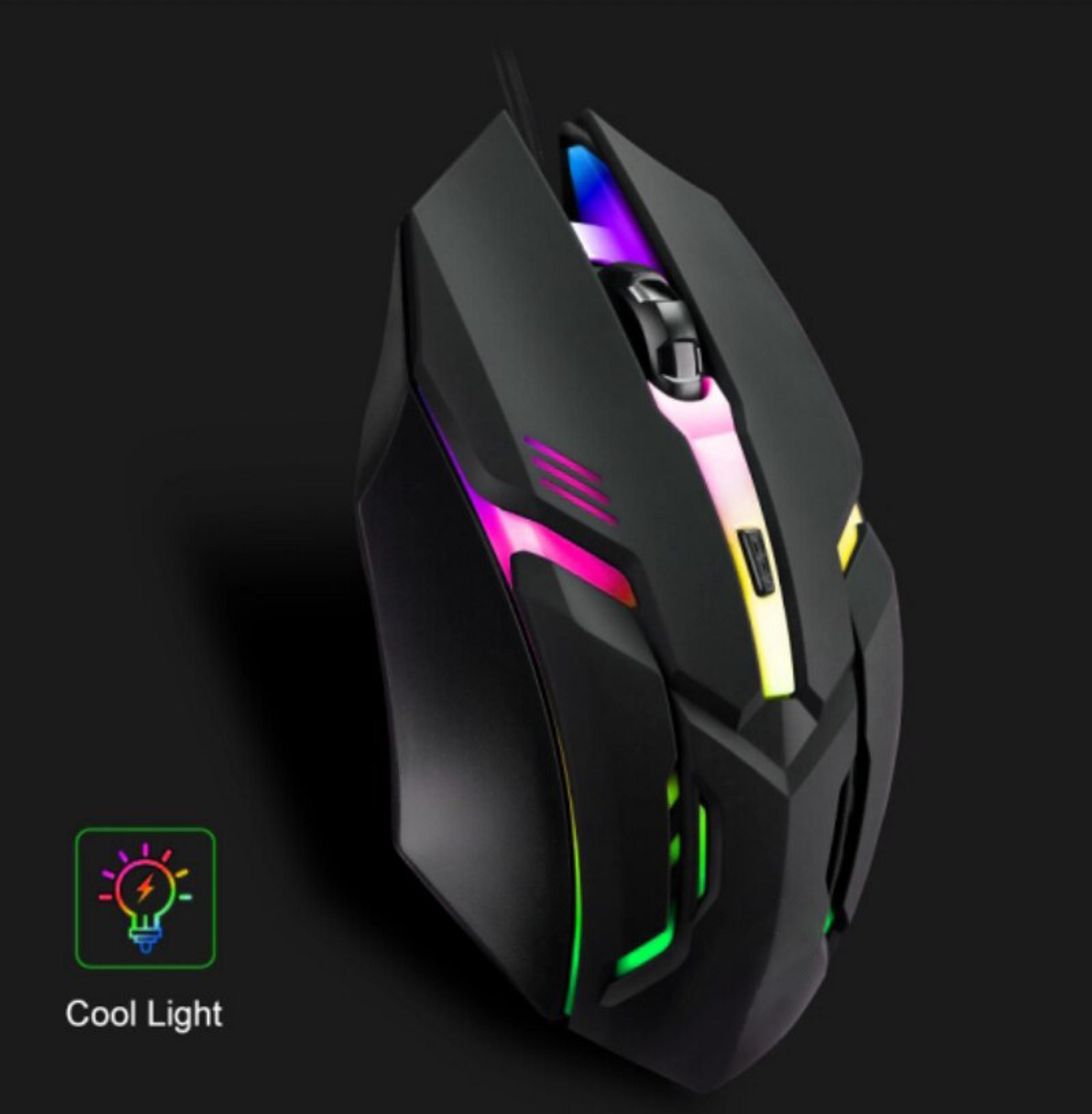 high-quality ergonomic gaming mouse with 4-button, usb rgb backlit mouse for desktop and laptop computers