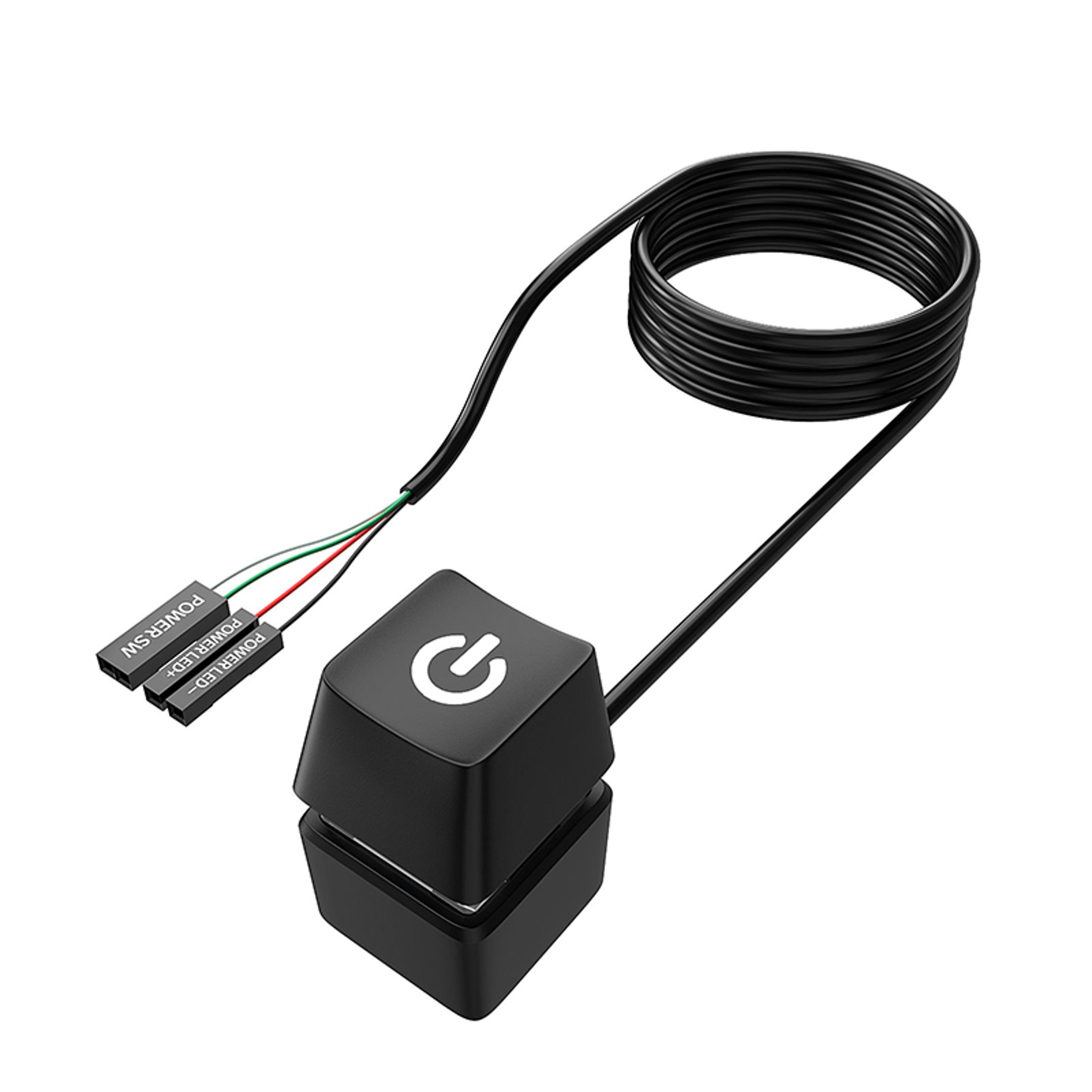 led pc motherboard external start button 1.8m cable for computer desktop power on/off