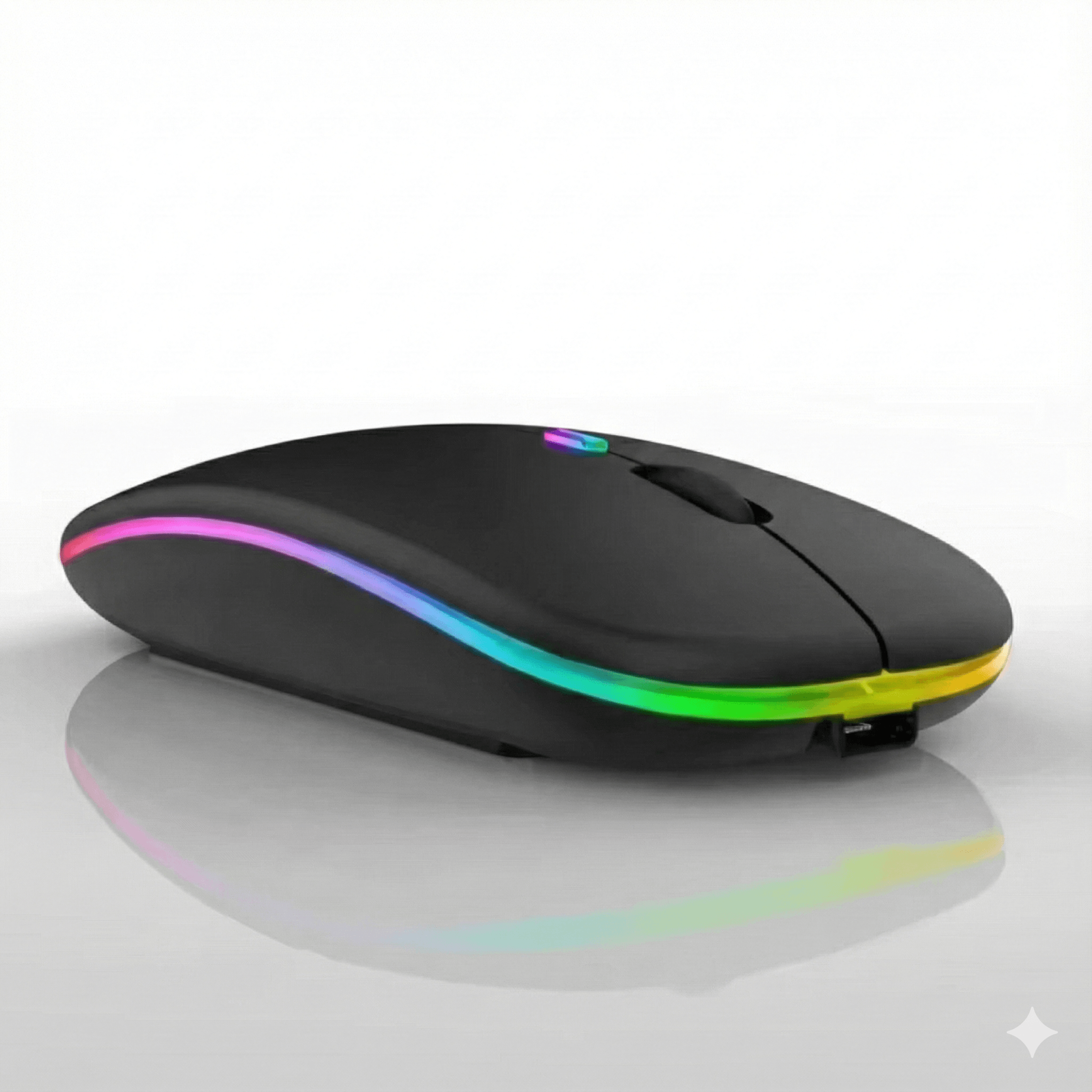 led backlit wireless mouse, rechargeable silent mice for pc, 2.4ghz bluetooth dual mode