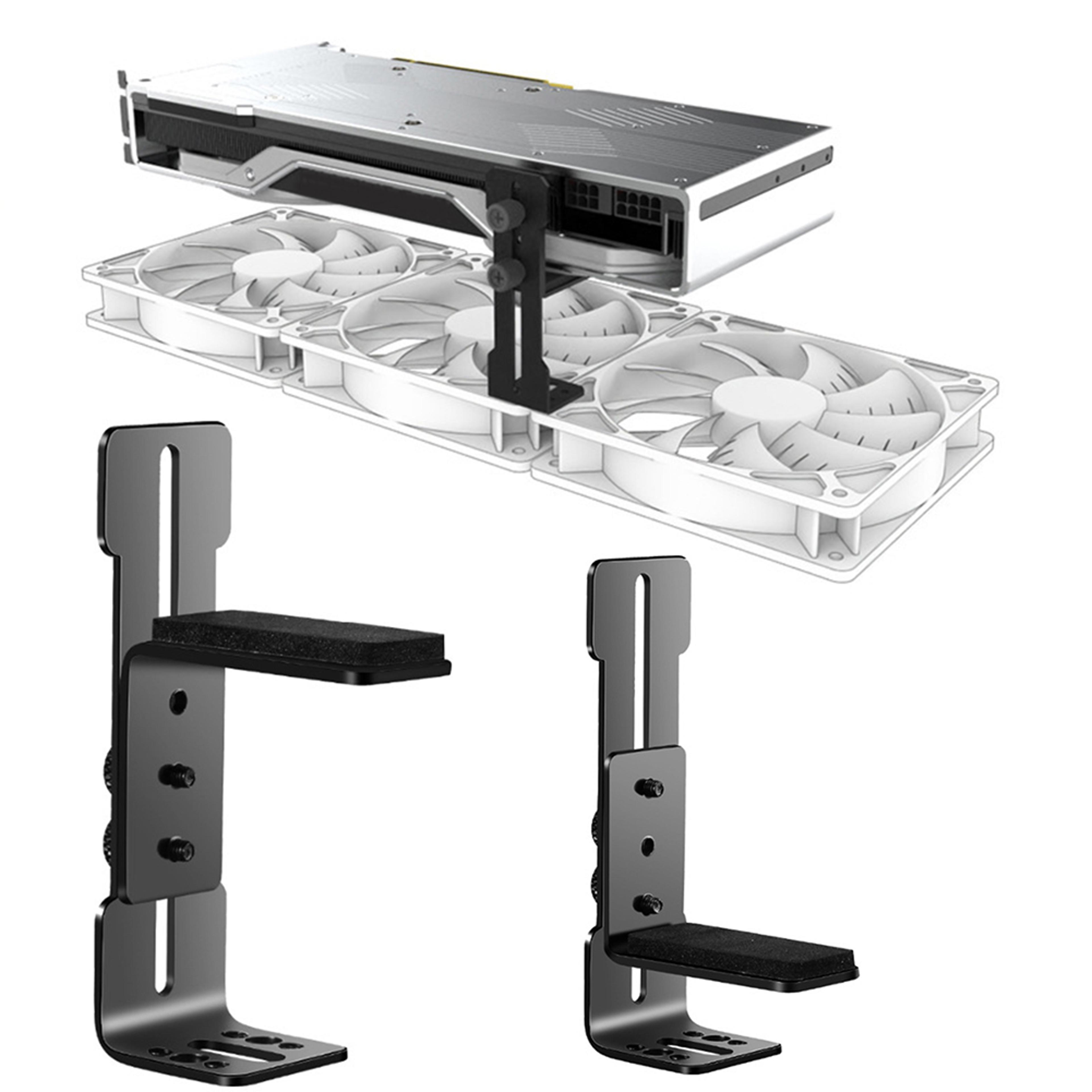 stainless steel video card support bracket for fan position, computer graphics card