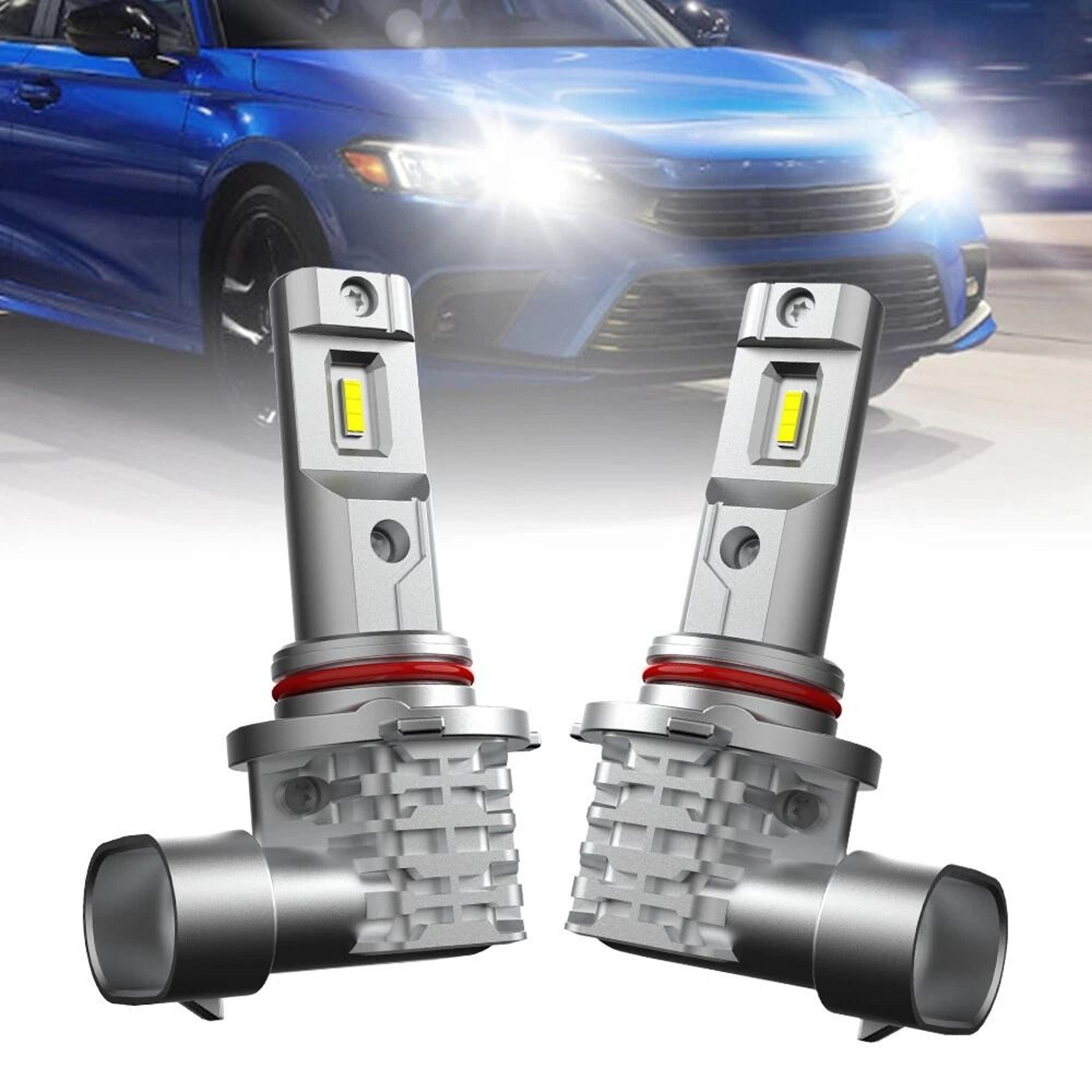 white high/low beam e, led headlight super bright bulbs kit, white, easy install, canbus error free