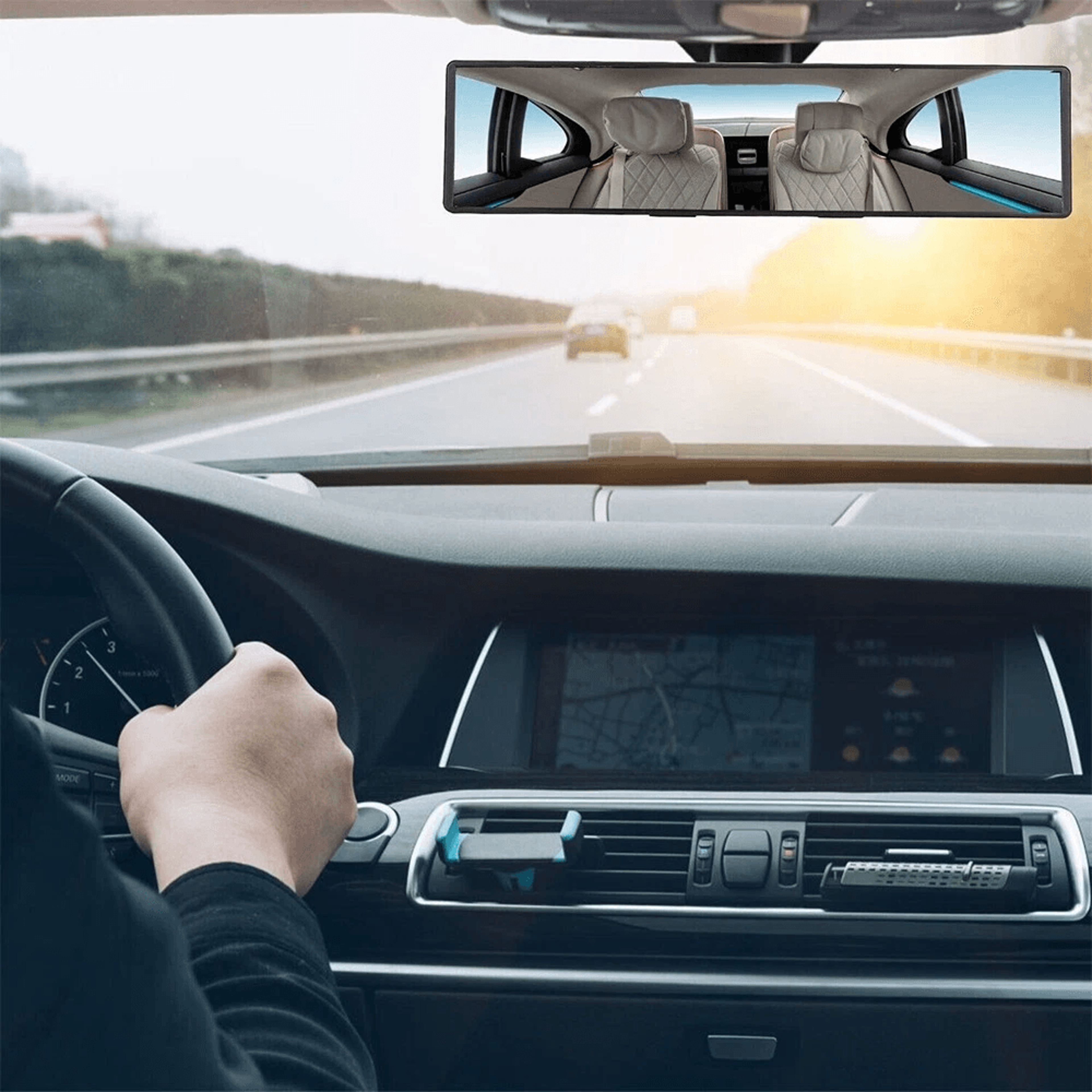 clear view wide angle rear view mirror, car interior panoramic mirror for better visibility