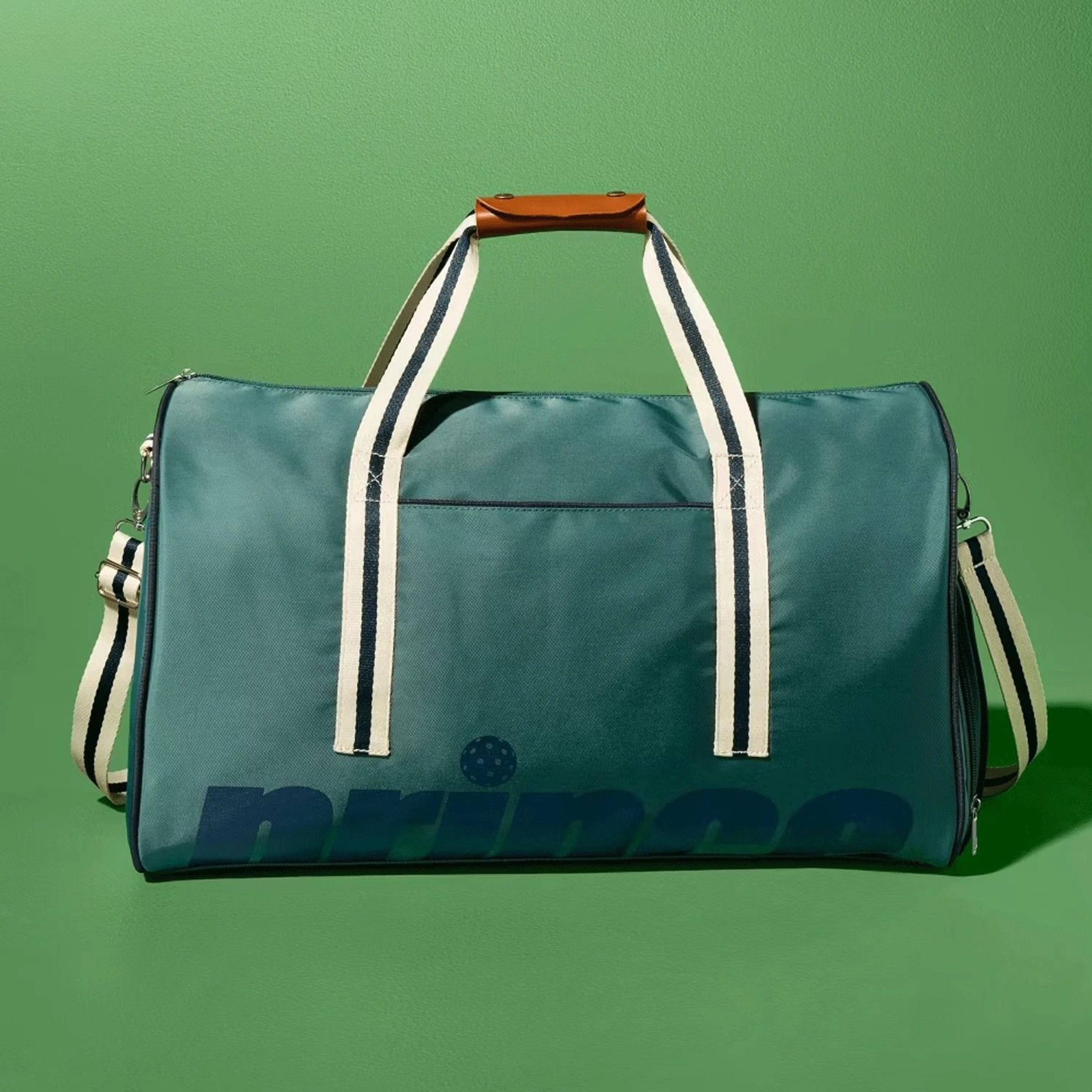 prince green duffel bag for pickleball, sports equipment & travel, versatile, durable, spacious for gym & travel