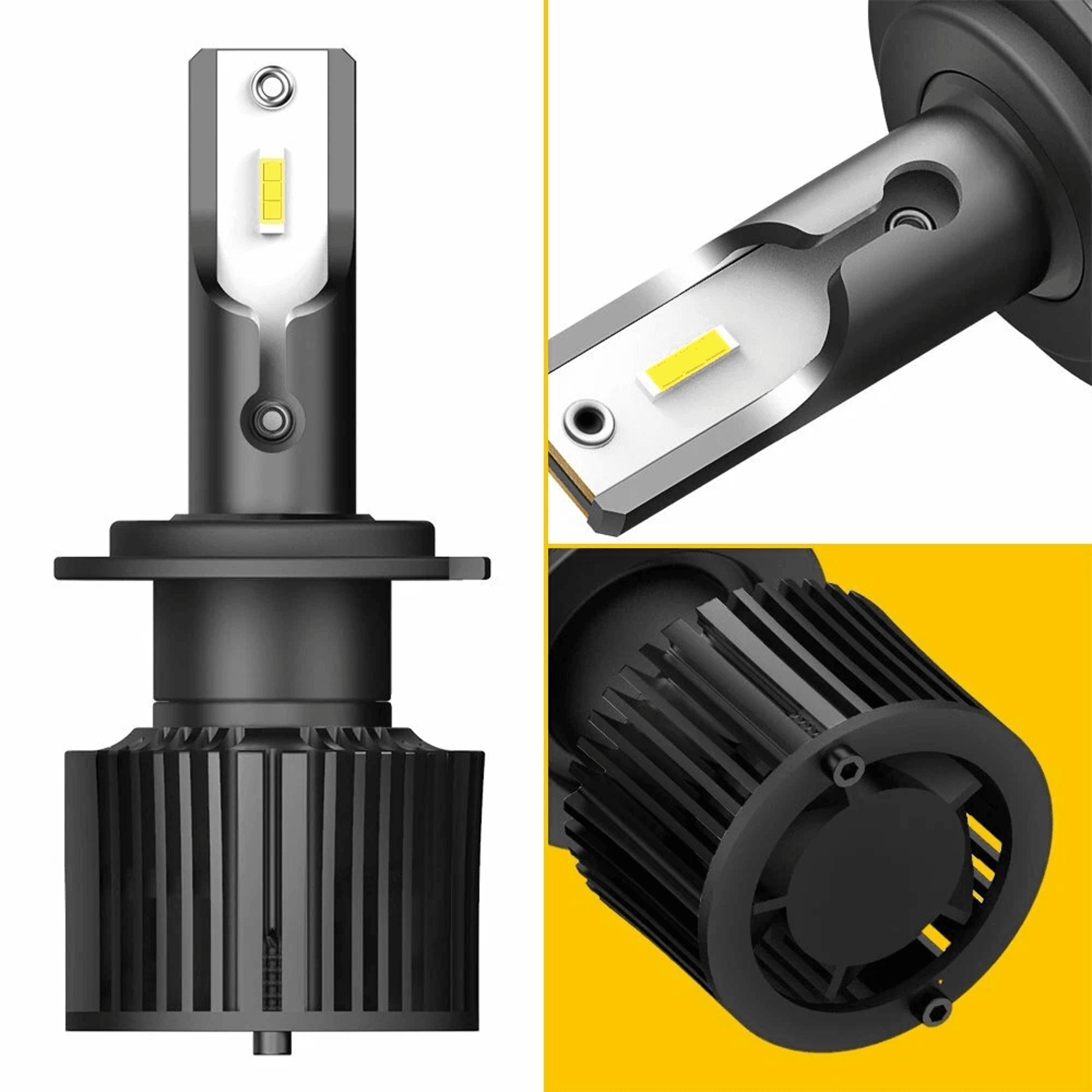 super white led headlight bulb conversion kit, high low beam led, xenon white for car, truck