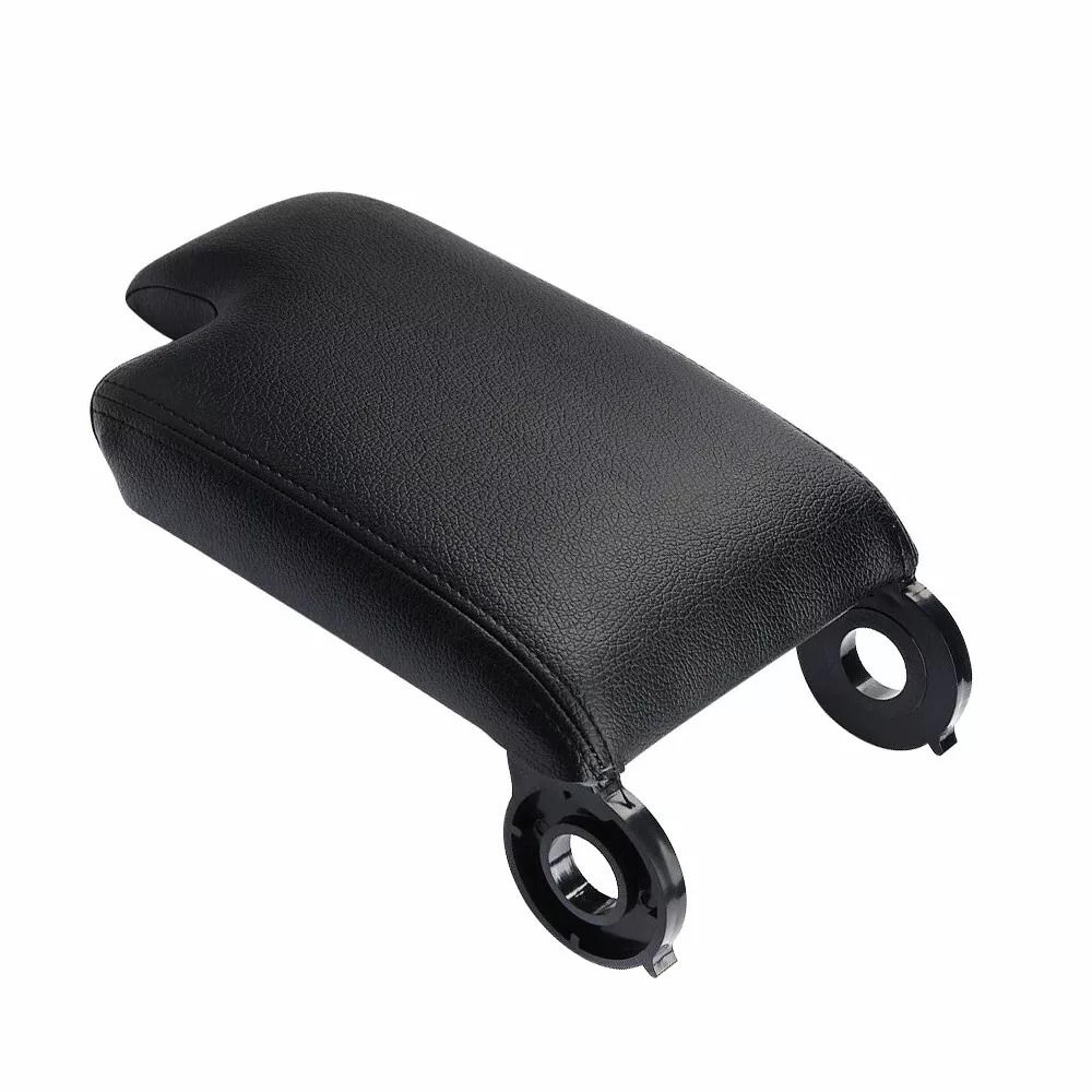 pu leather armrest center console lid cover, black stylish car armrest replacement, comfort and durability