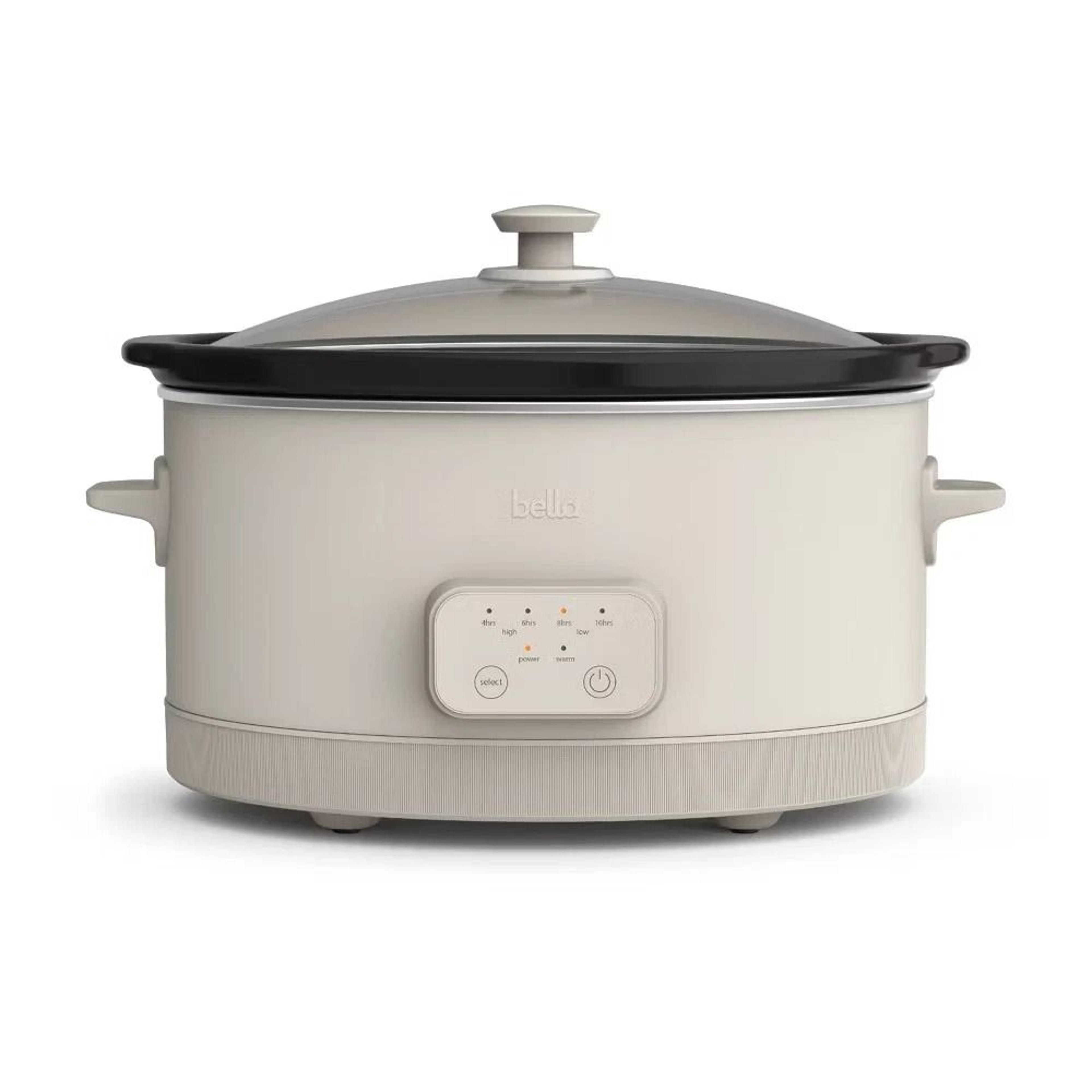 ceramic nonstick programmable slow cooker, touch controls, glass lid