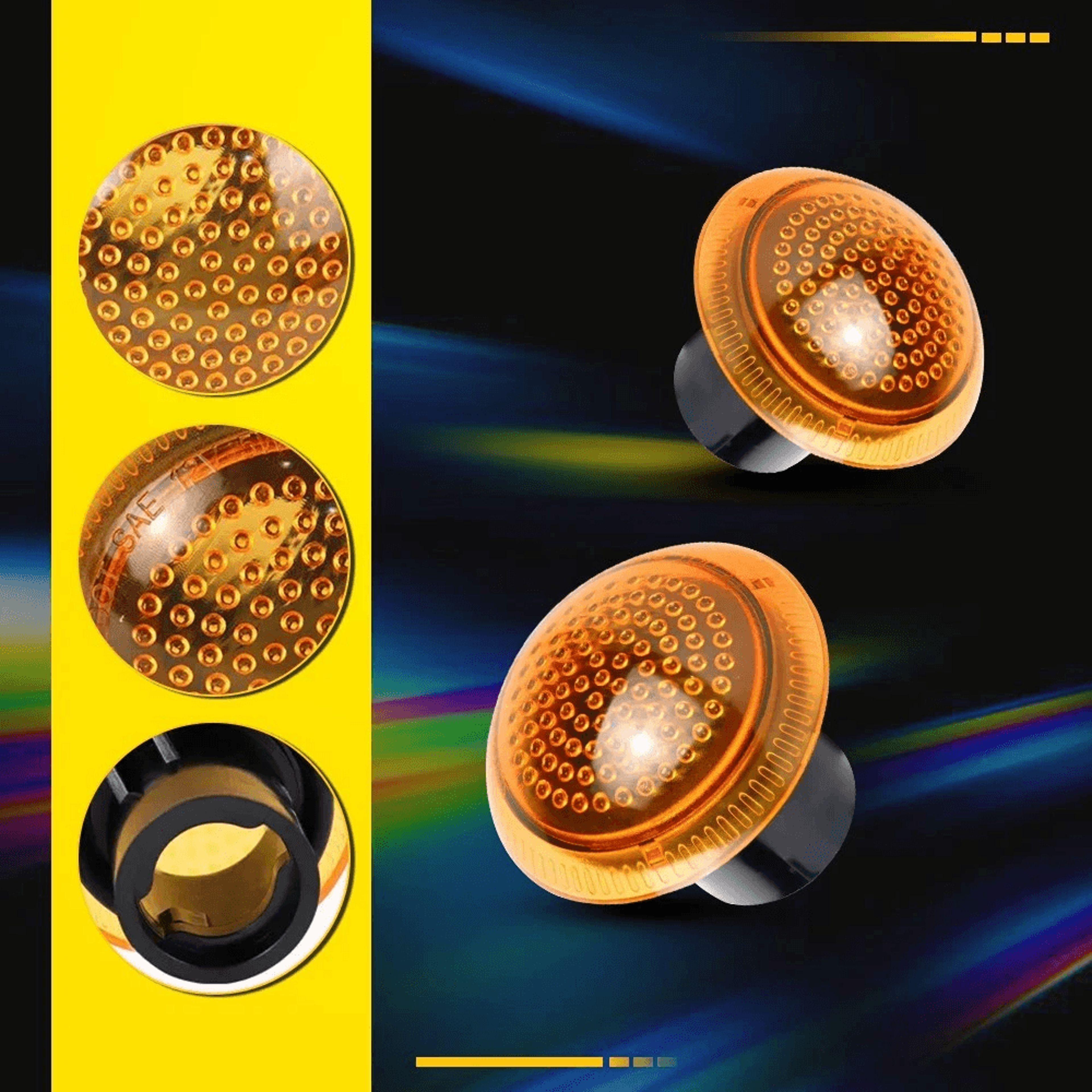 led amber side marker repeater light, waterproof car light housing