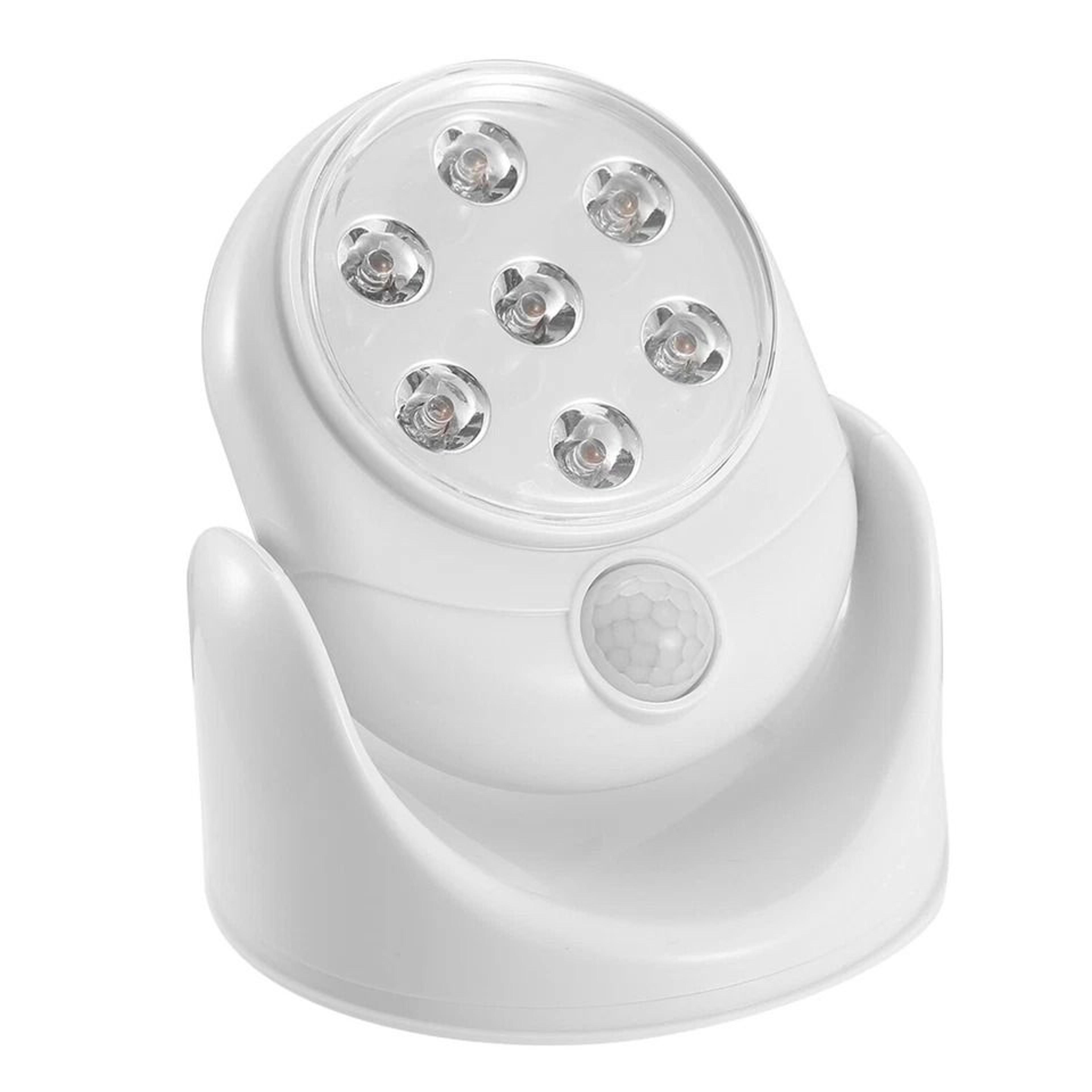 cordless battery-powered motion light, adjustable spotlight, indoor outdoor activated sensor