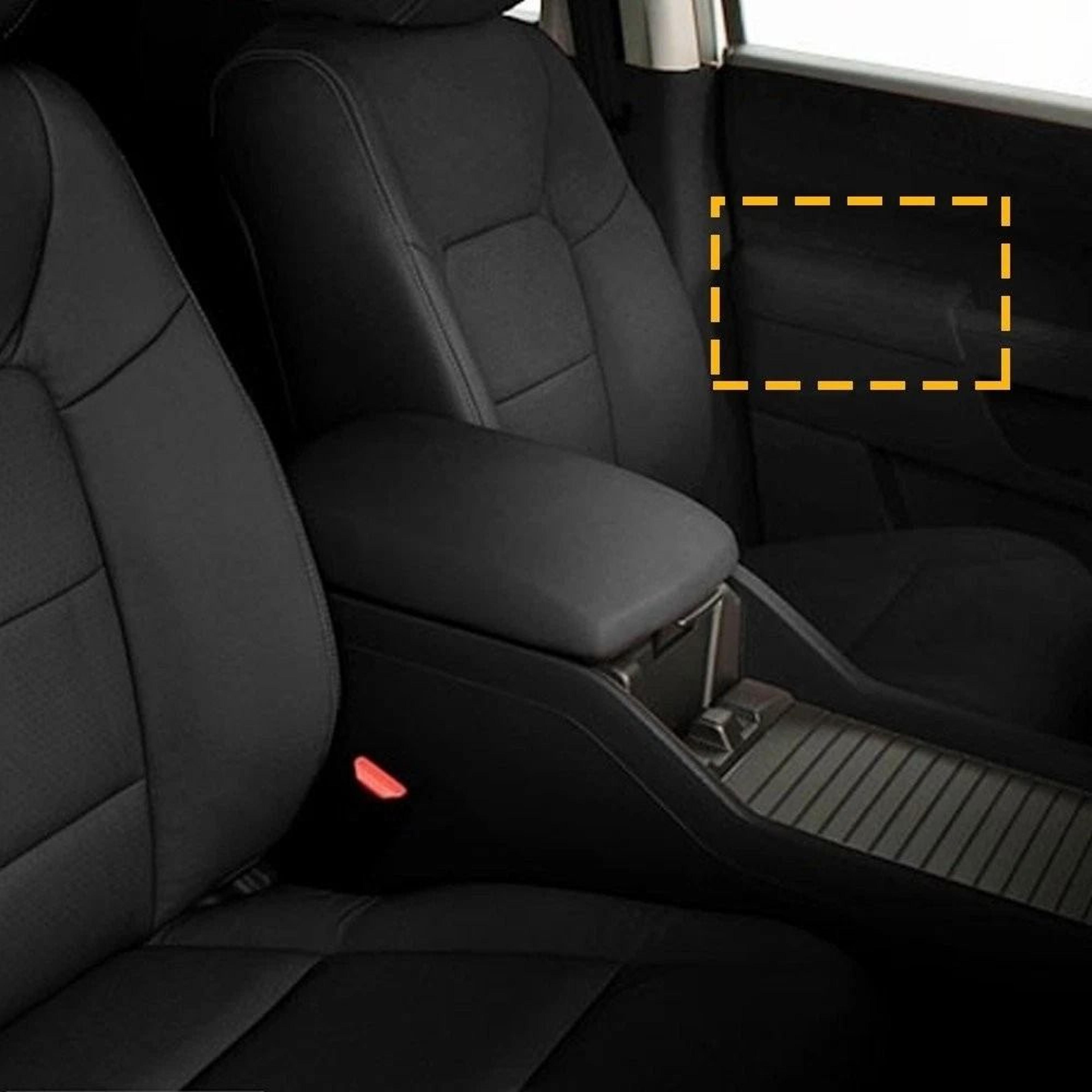 black leather front door panels armrest cover - scratch resistant, soft & comfortable