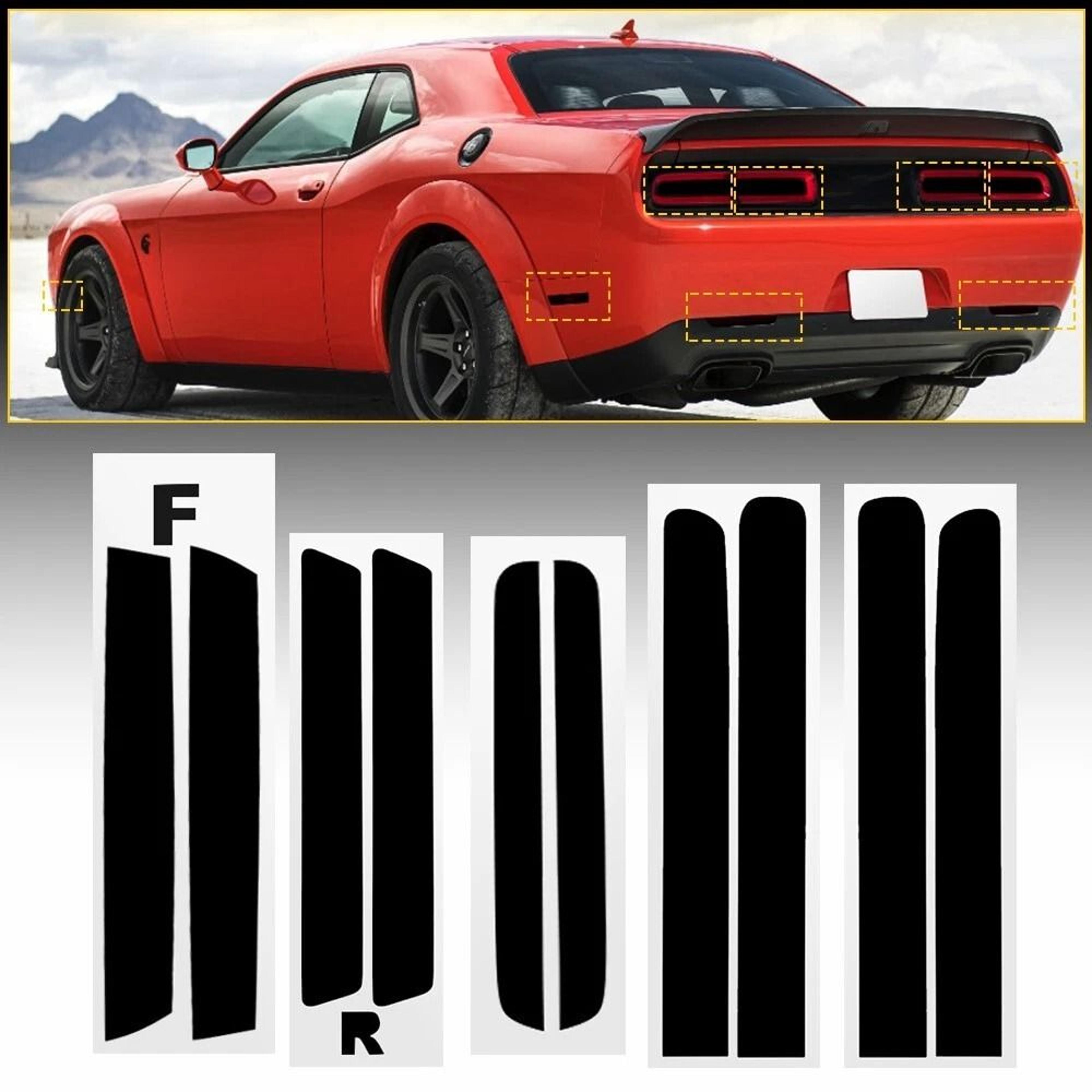 precut vinyl decal, smoke tint for tail lights & side markers, scratch resistant film