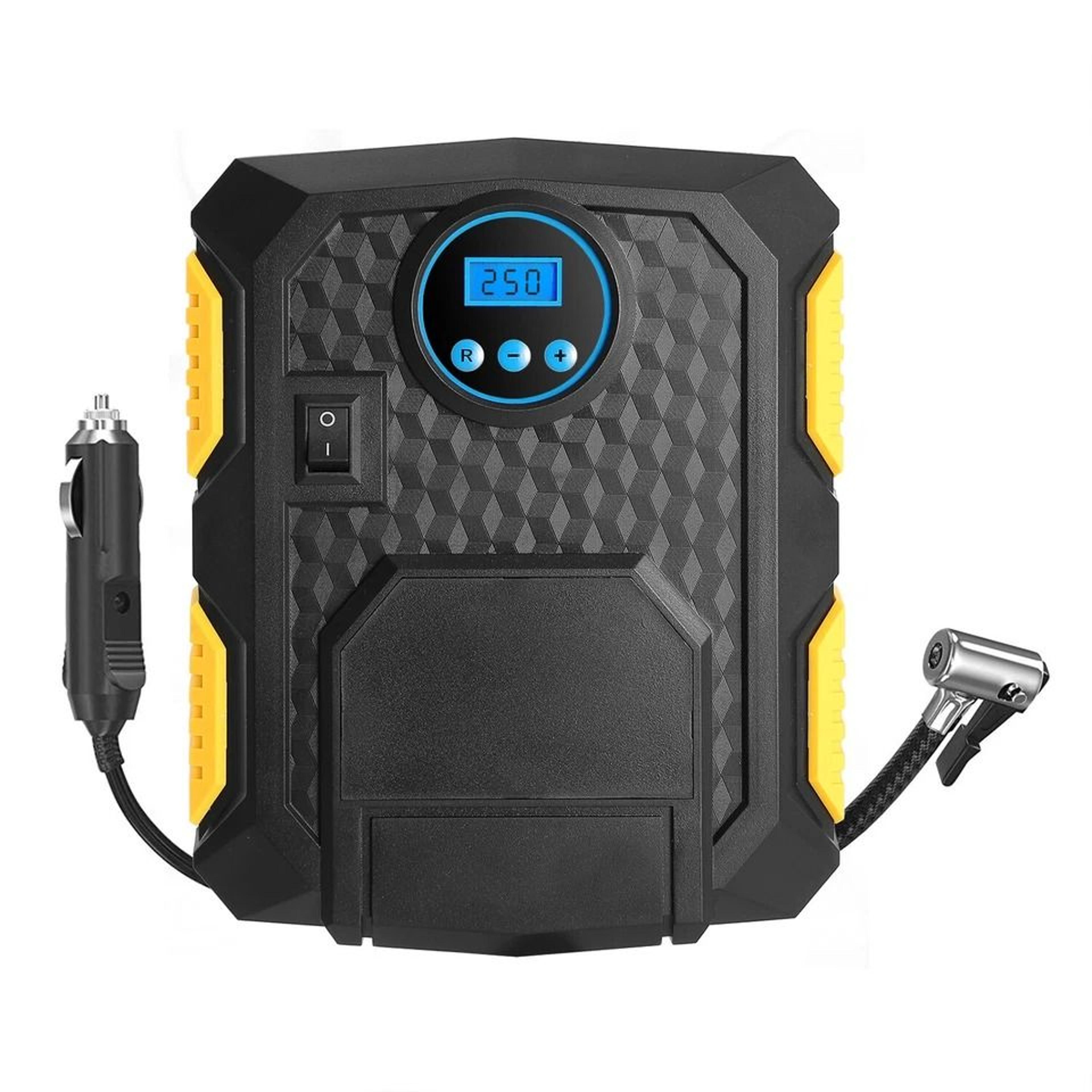 tire inflator, portable car air pump, compressor electric, led display, auto shut off, fast inflation