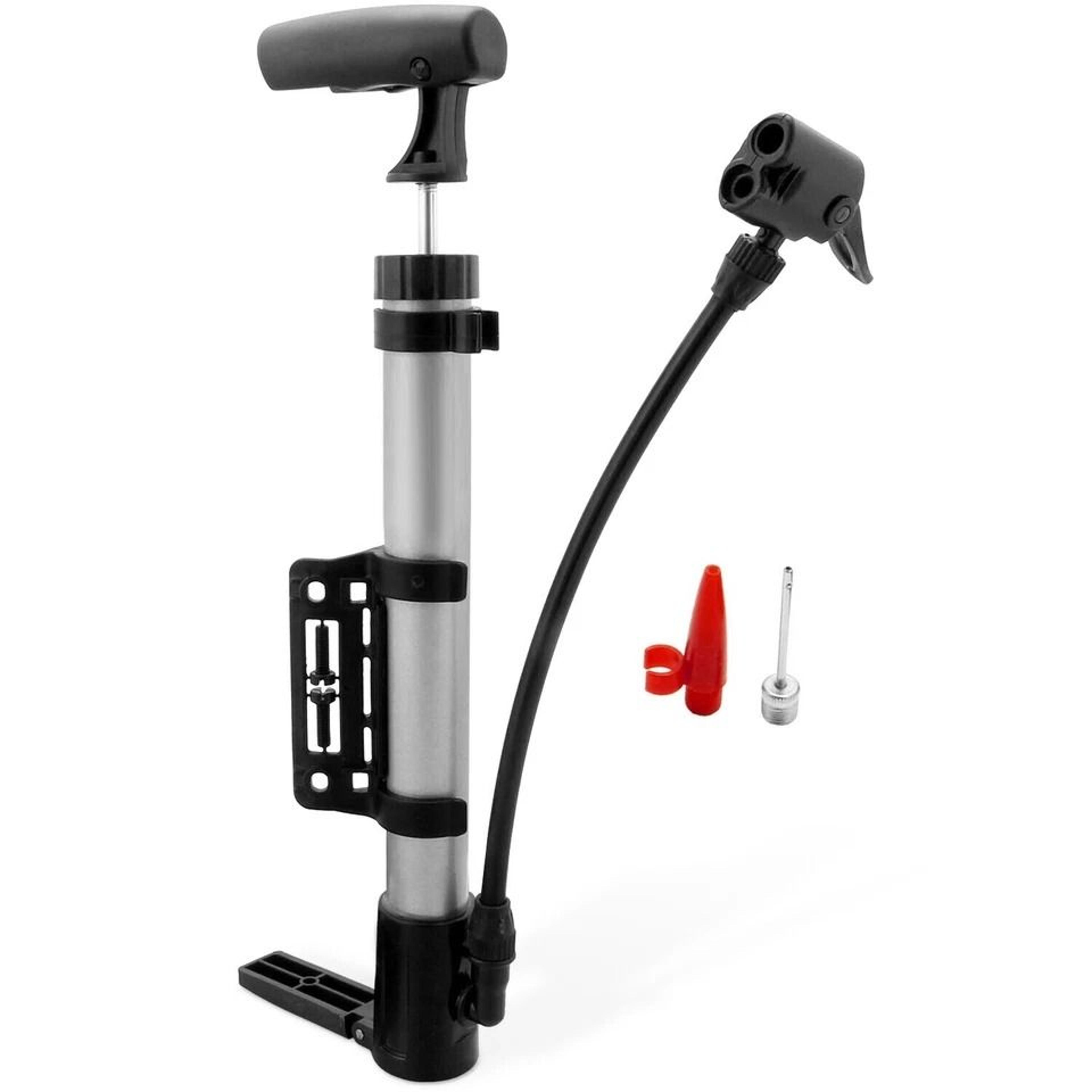 portable mini bike pump, bicycle tire inflator, hand pump with presta schrader valve, compact & lightweight bike pump