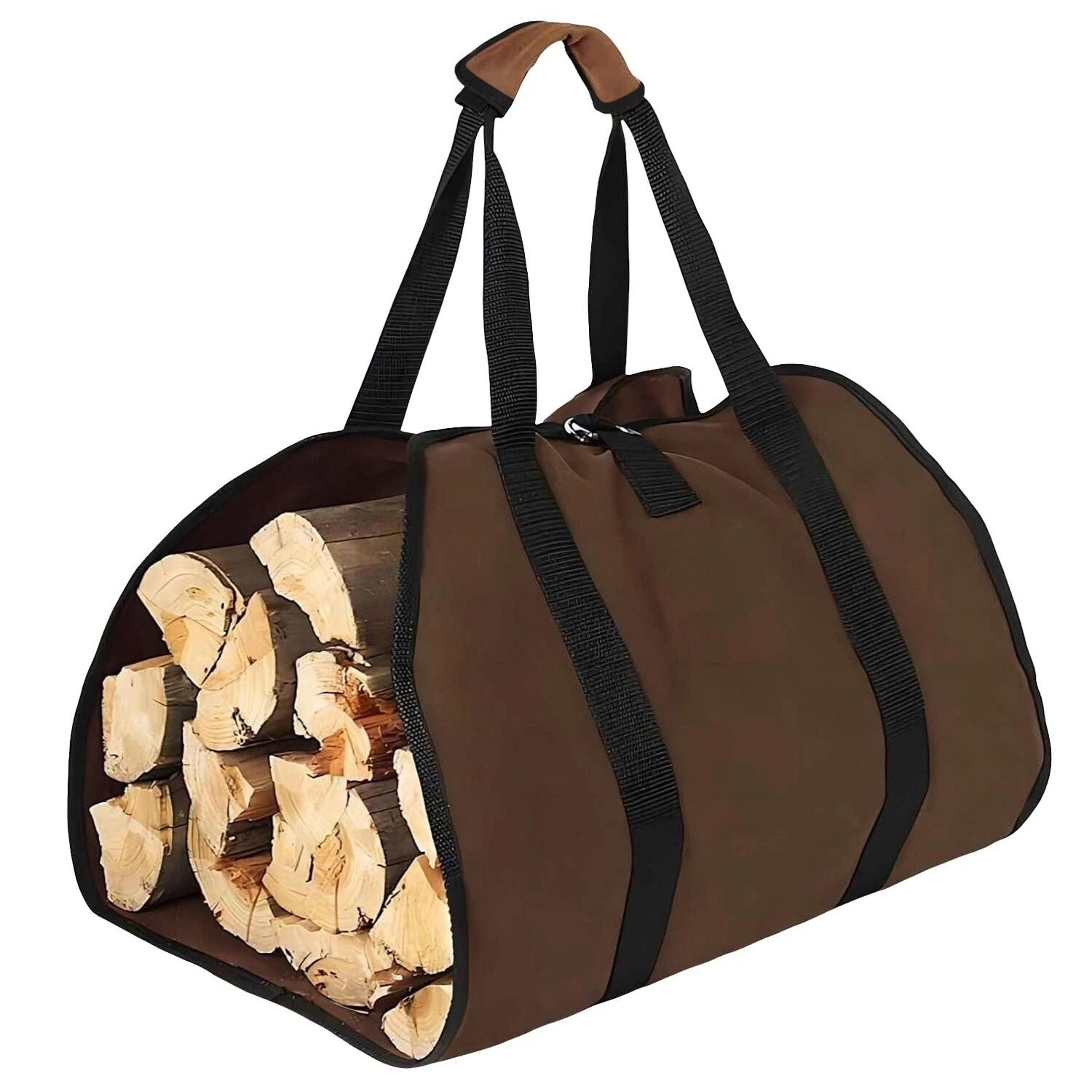 firewood carrier bag, carrying wood holder, durable and wear-resistant, convenient for fireplace & outdoor storage