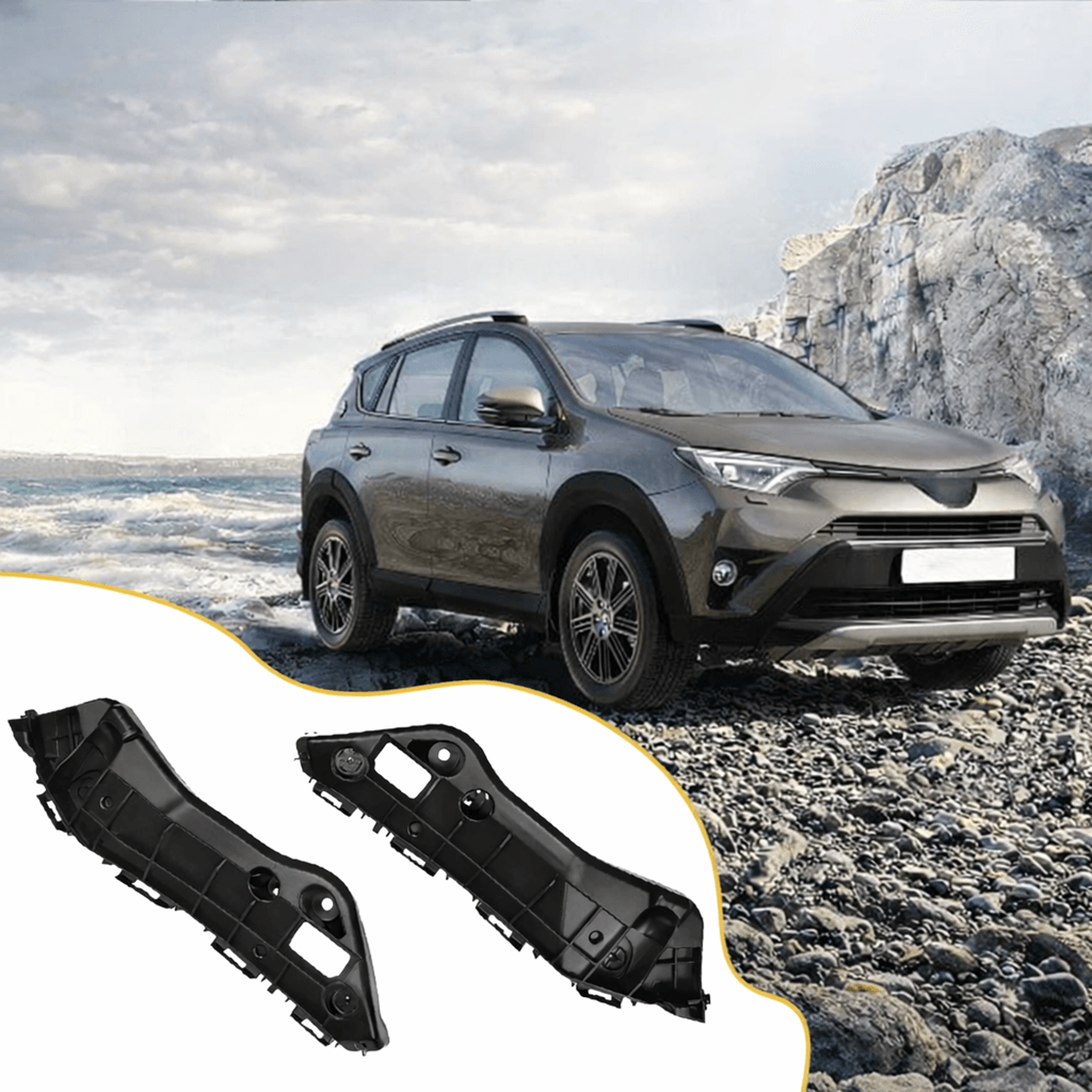 front mount support bumper bracket retainer, durable pair for cars