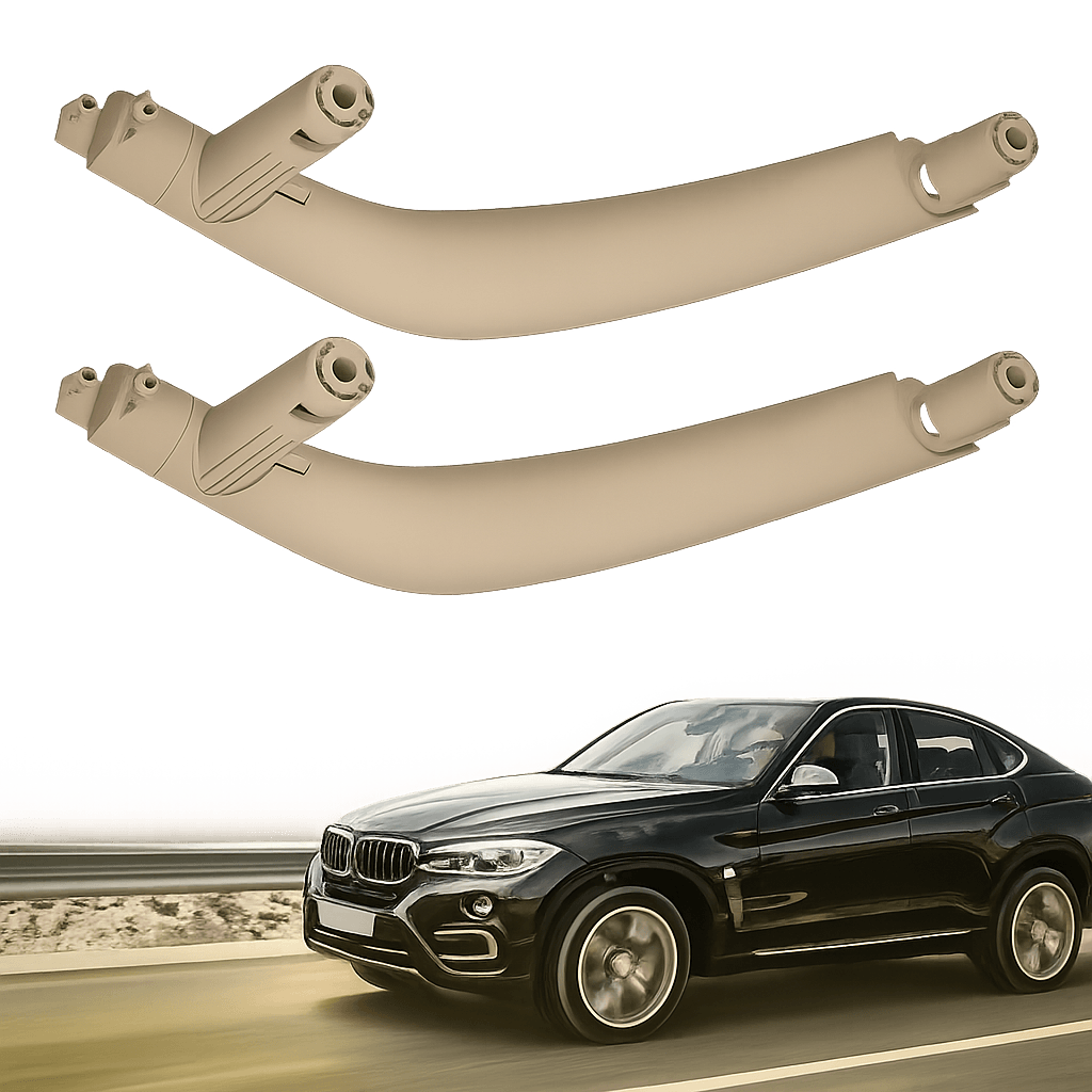beige passenger right inner door handle pull trim cover