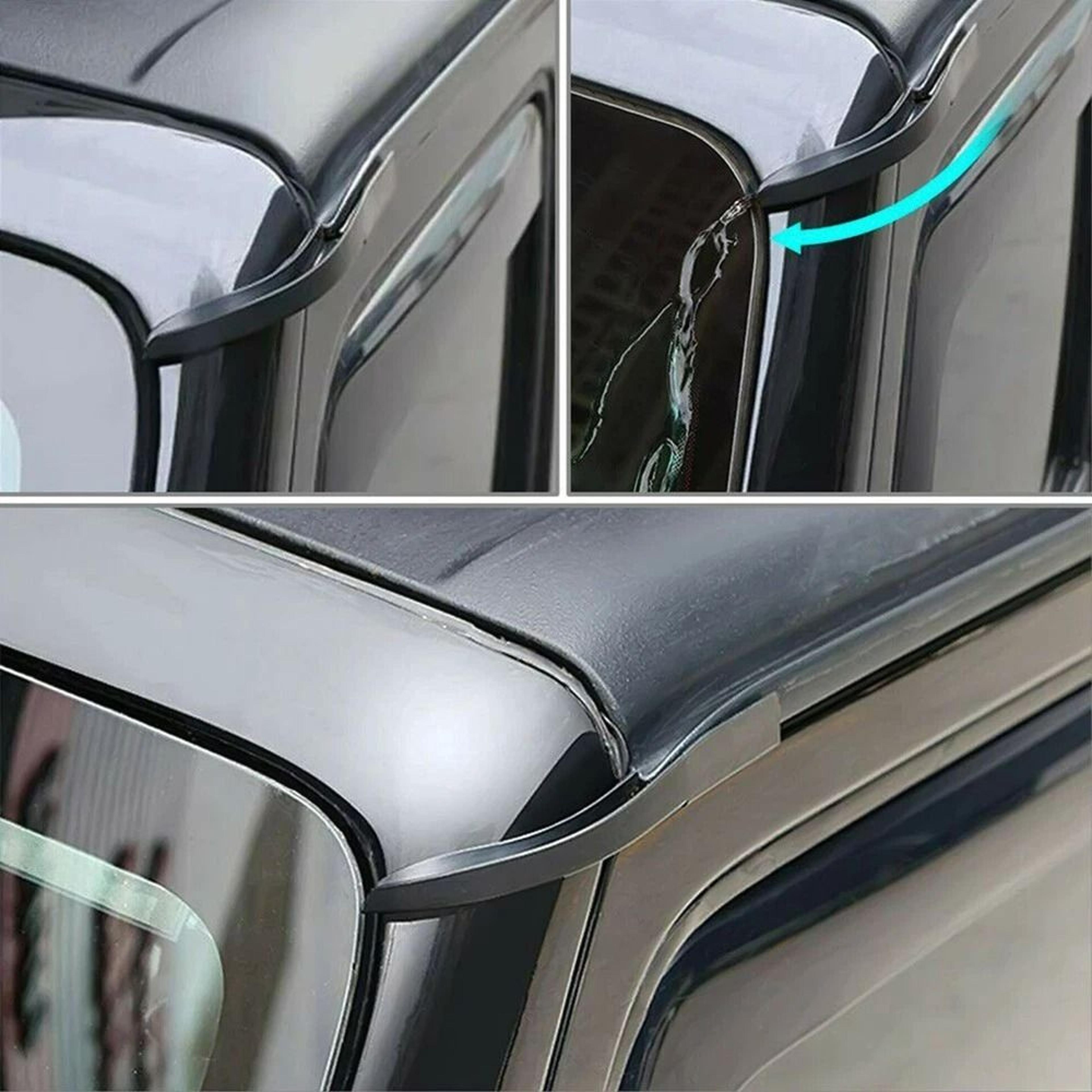 abs water rain gutter extension for jeep wrangler jl, durable hardtop rain diverter, quick installation