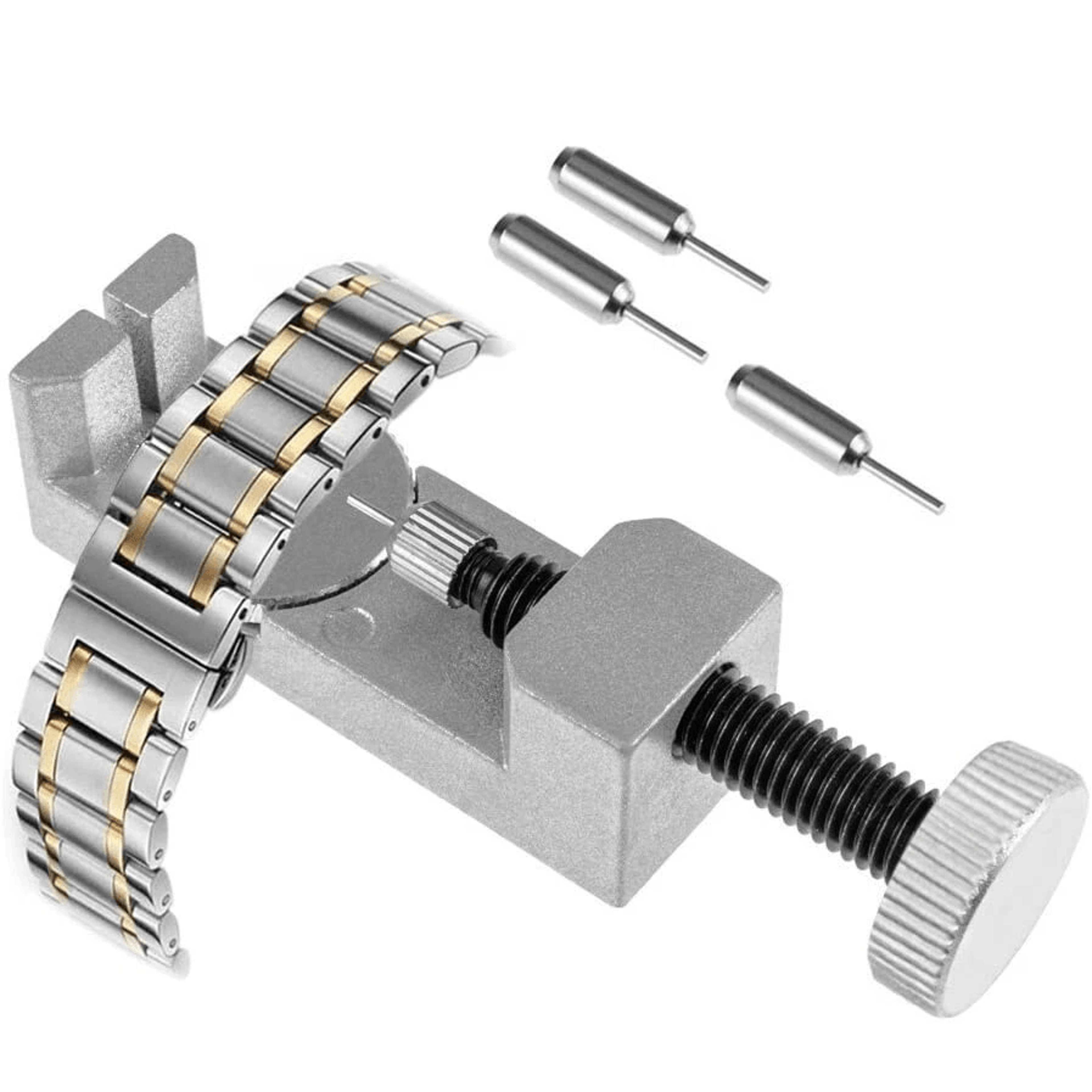 adjustable metal watch band strap link pin remover kit, watch repair tool, bracelet link remover for metal band