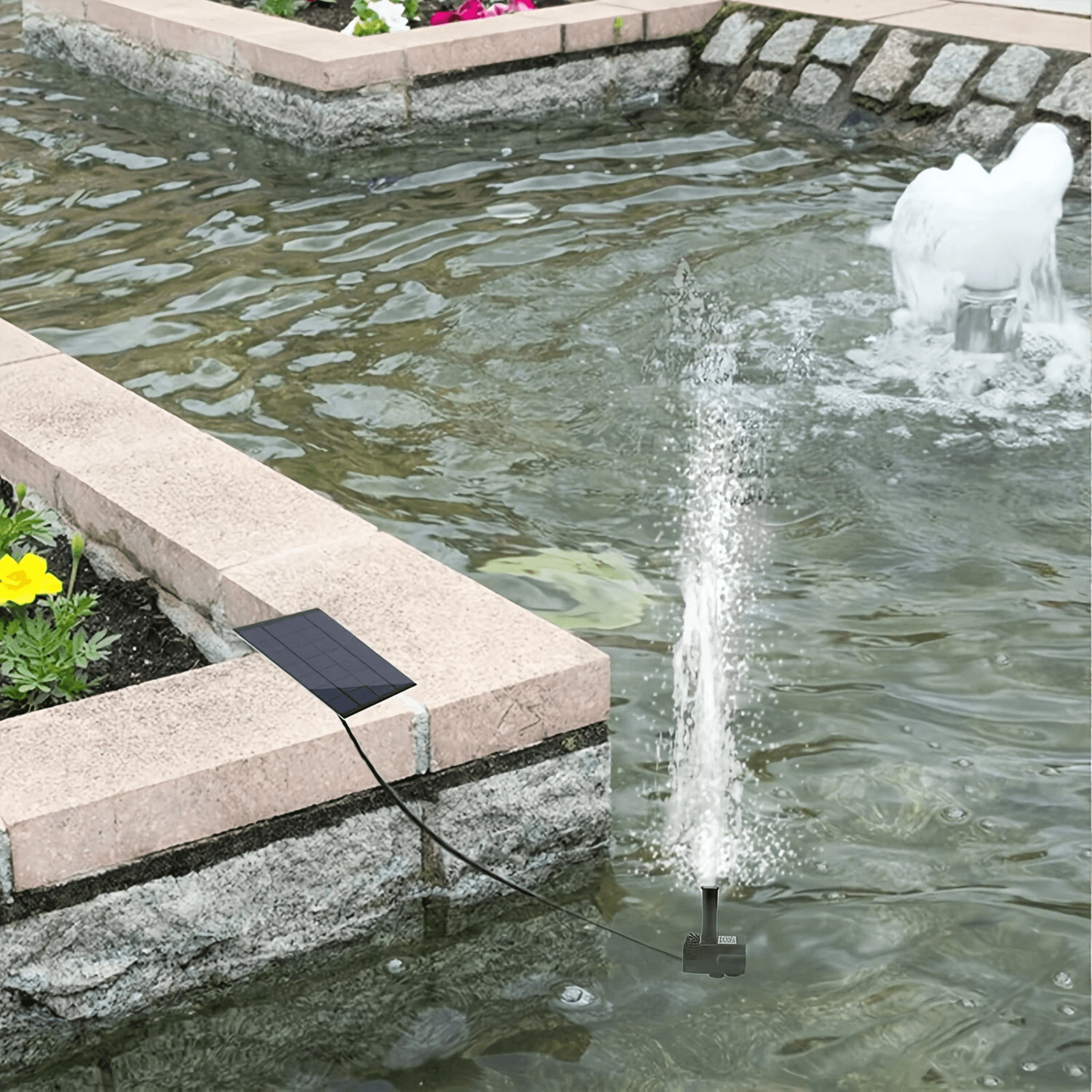 submersible floating water pump, solar power fountain, bird bath pond garden decor