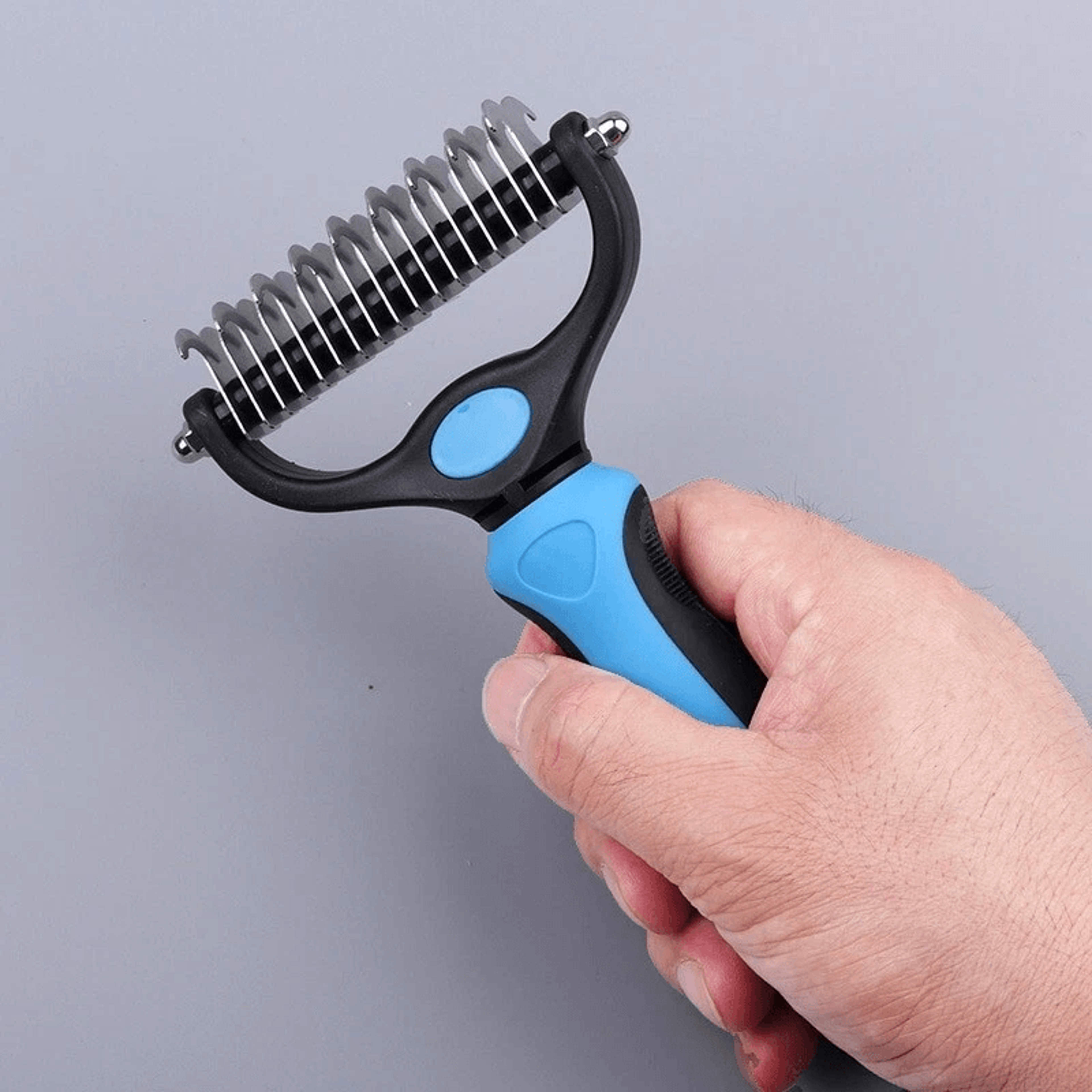pet dog cat hair remover comb, needle grooming brush for deshedding and cleaning