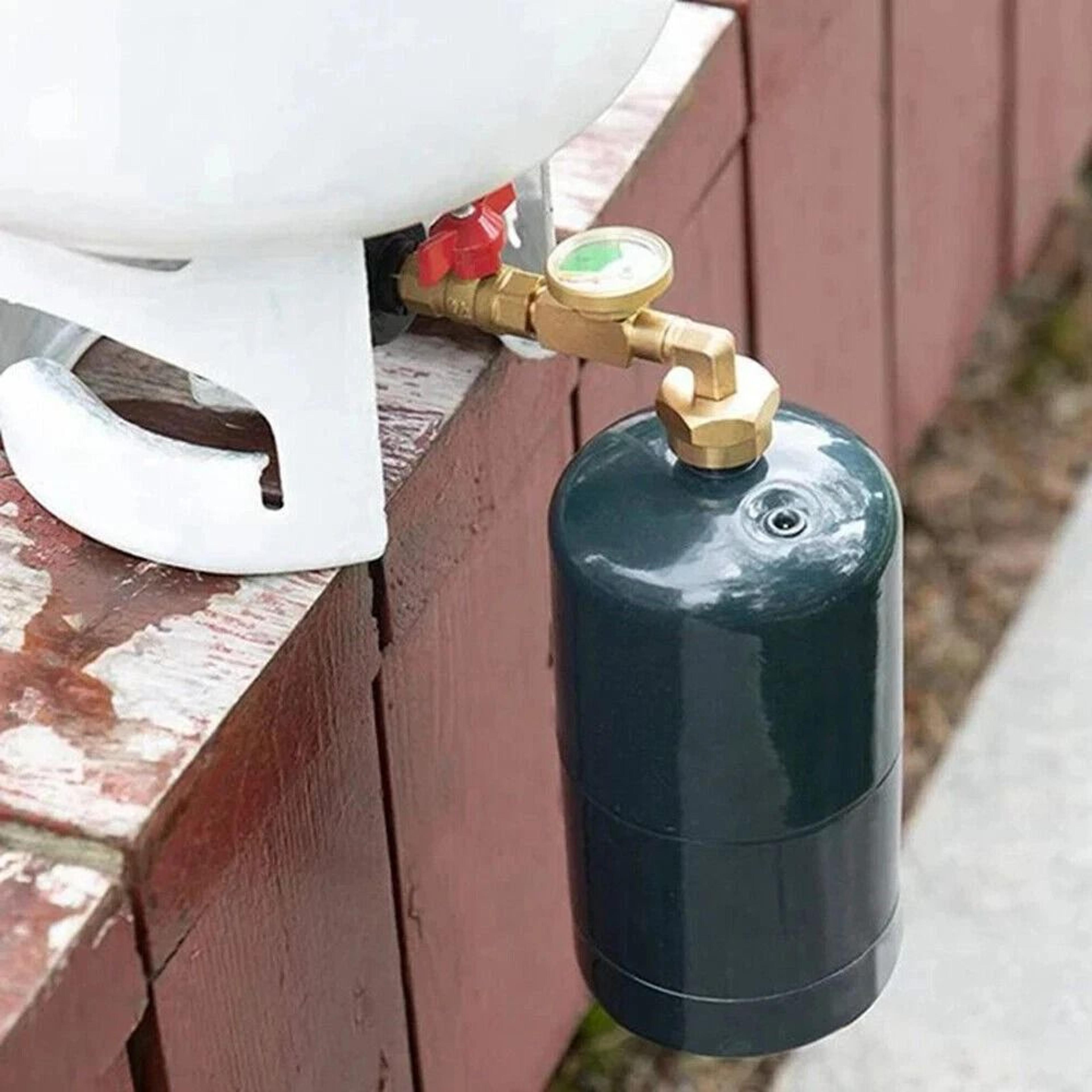tank propane refill adapter, adapter with gauge and on off control valve