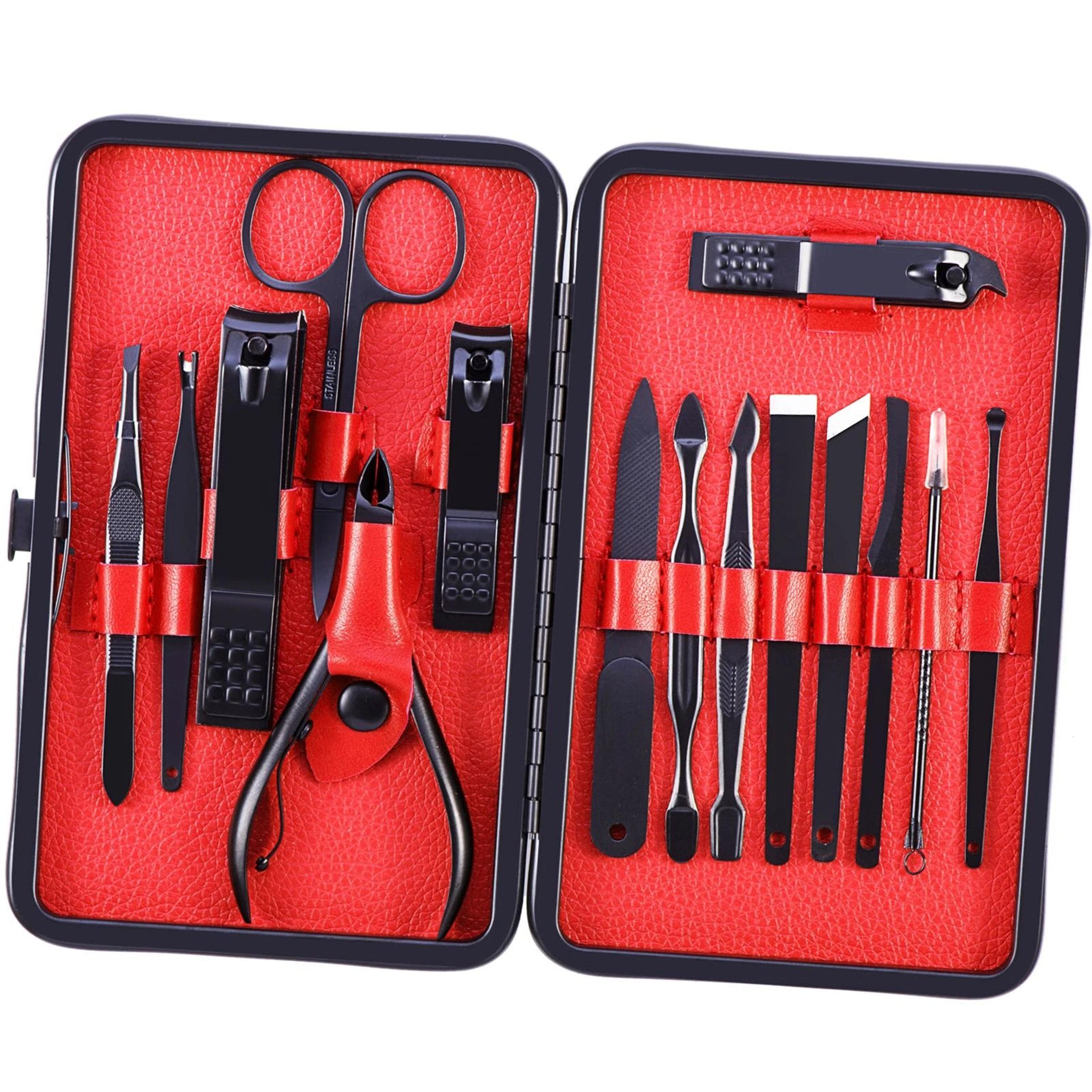 nail clippers callus remover, manicure pedicure set, complete hand foot care kit for healthy nails
