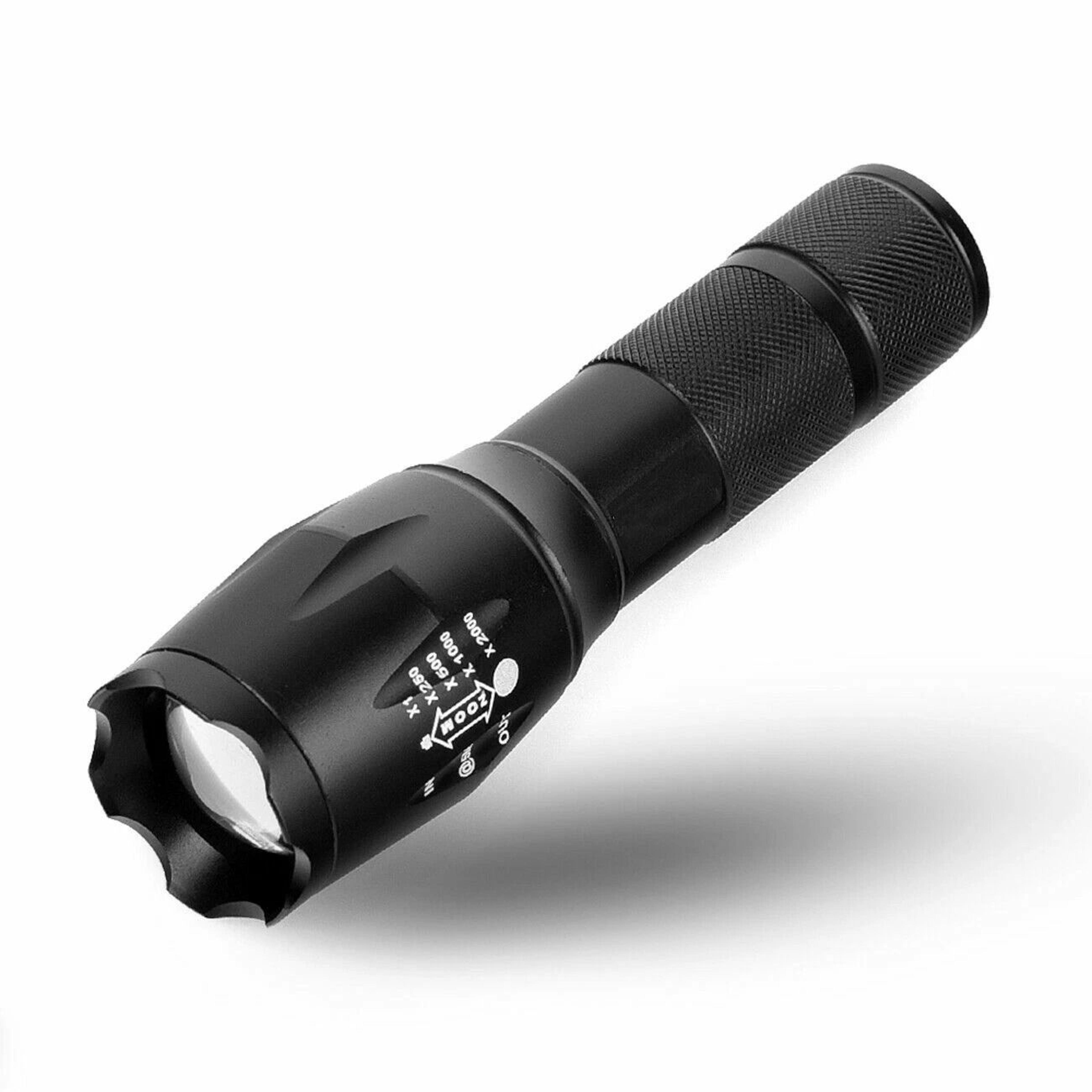 tactical aluminum flashlight, 5 modes led zoom torch for reliable illumination