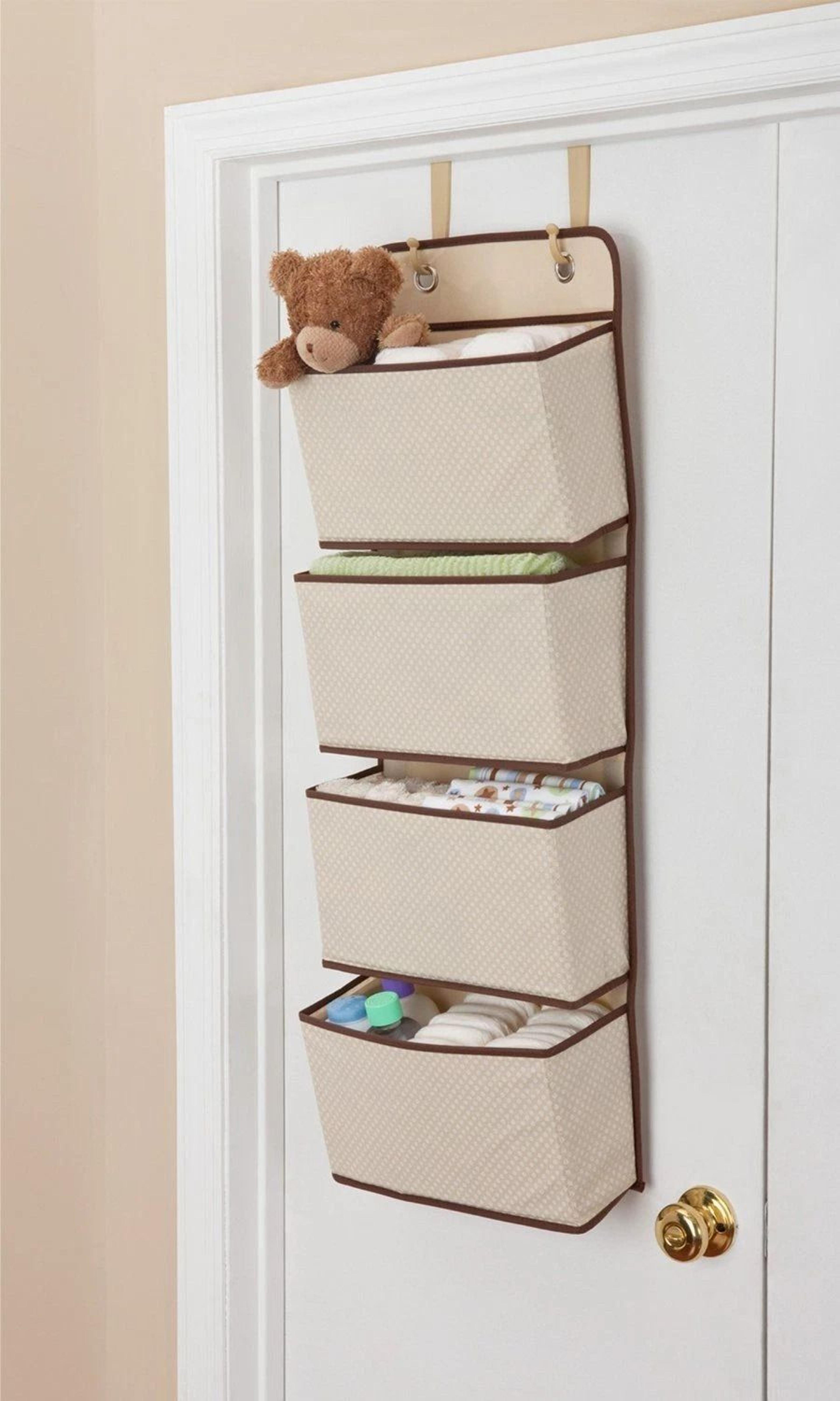 hanging closet organizer mesh bag, over door shelf for children toys and storage