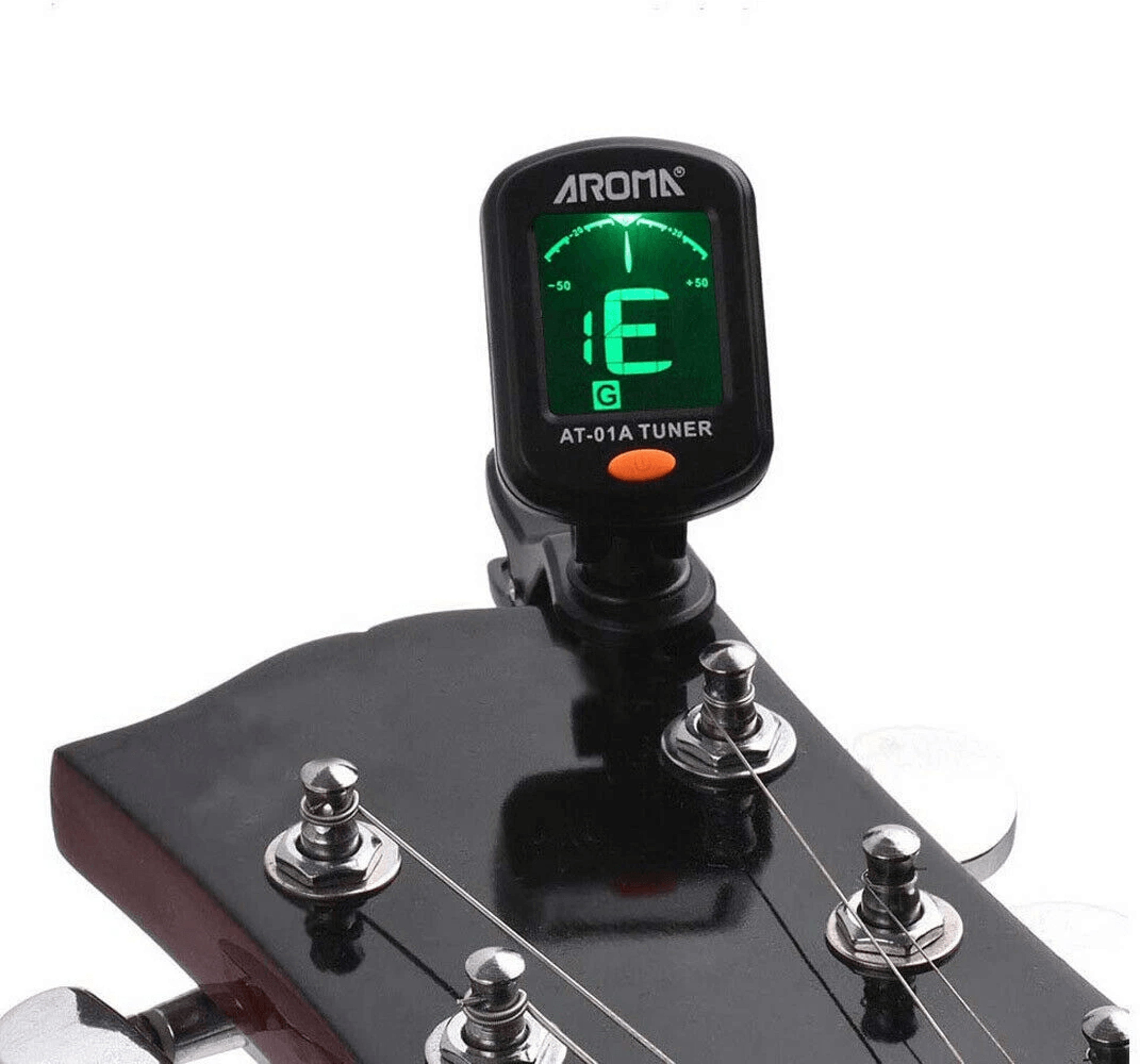 lcd clip-on digital acoustic tuner for guitar, bass, ukulele, violin, chromatic tuning